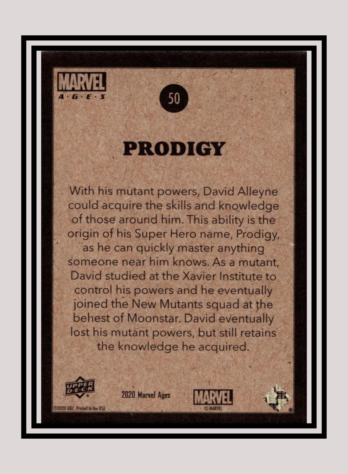 Marvel! 1x Prodigy - Base (#050 - 2020 Upper Deck Marvel Ages)