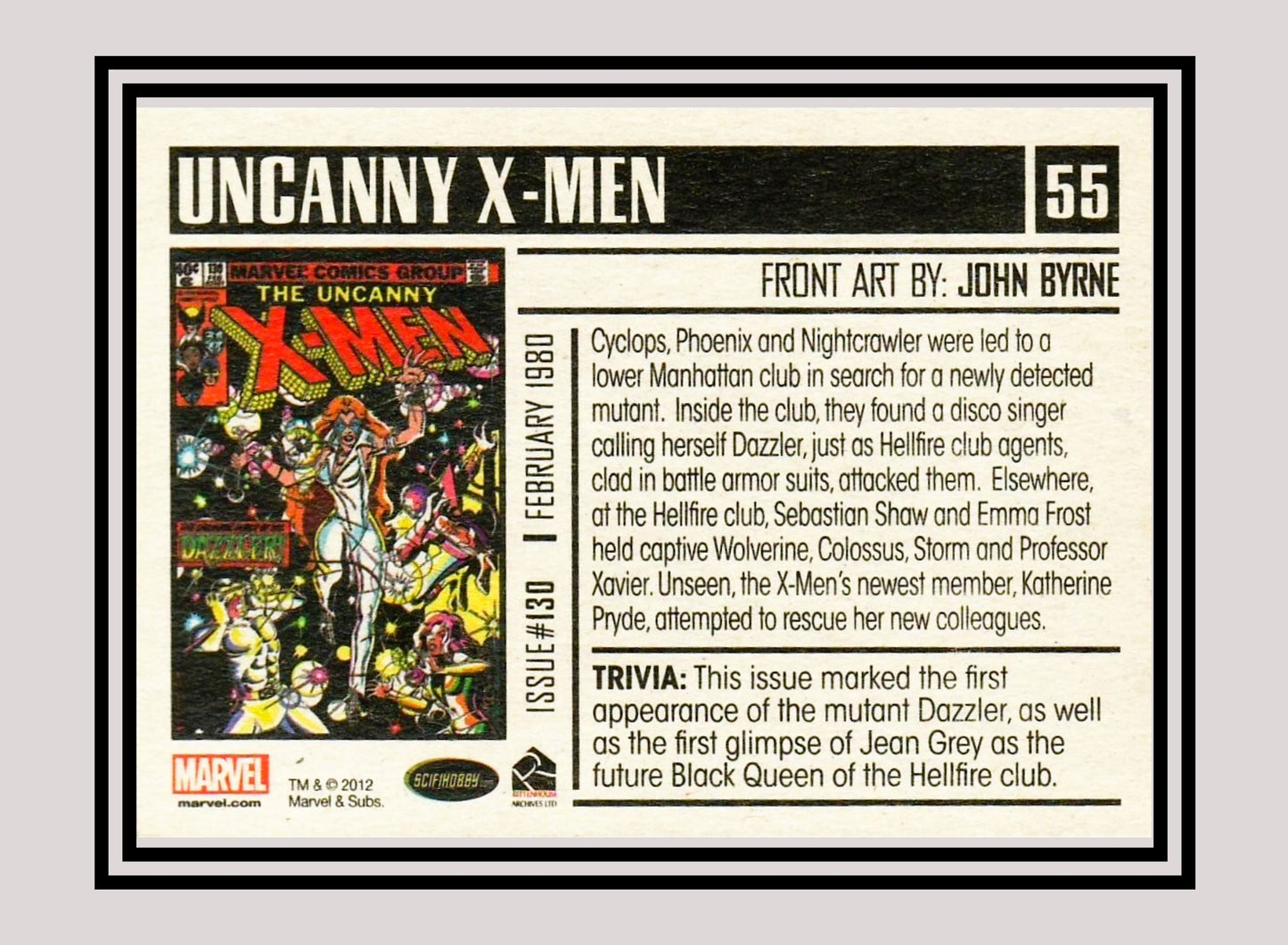 Marvel! 1x The Uncanny X-Men #130 - Base (#55 - 2012 Rittenhouse Marvel Bronze Age)