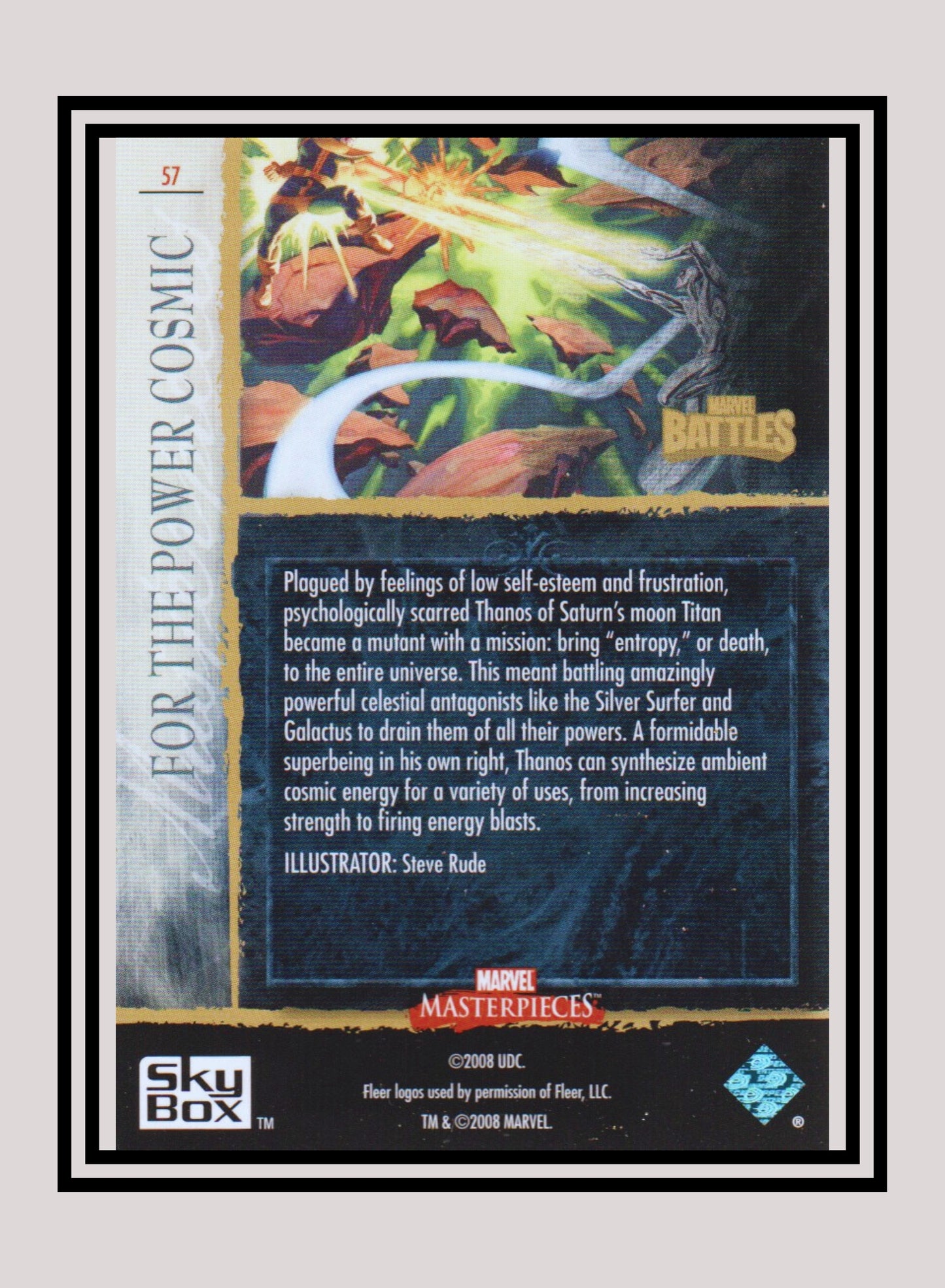 Marvel! 1x For the Power Cosmic - Base (#57 - 2008 Upper Deck Marvel Masterpieces Series 3)