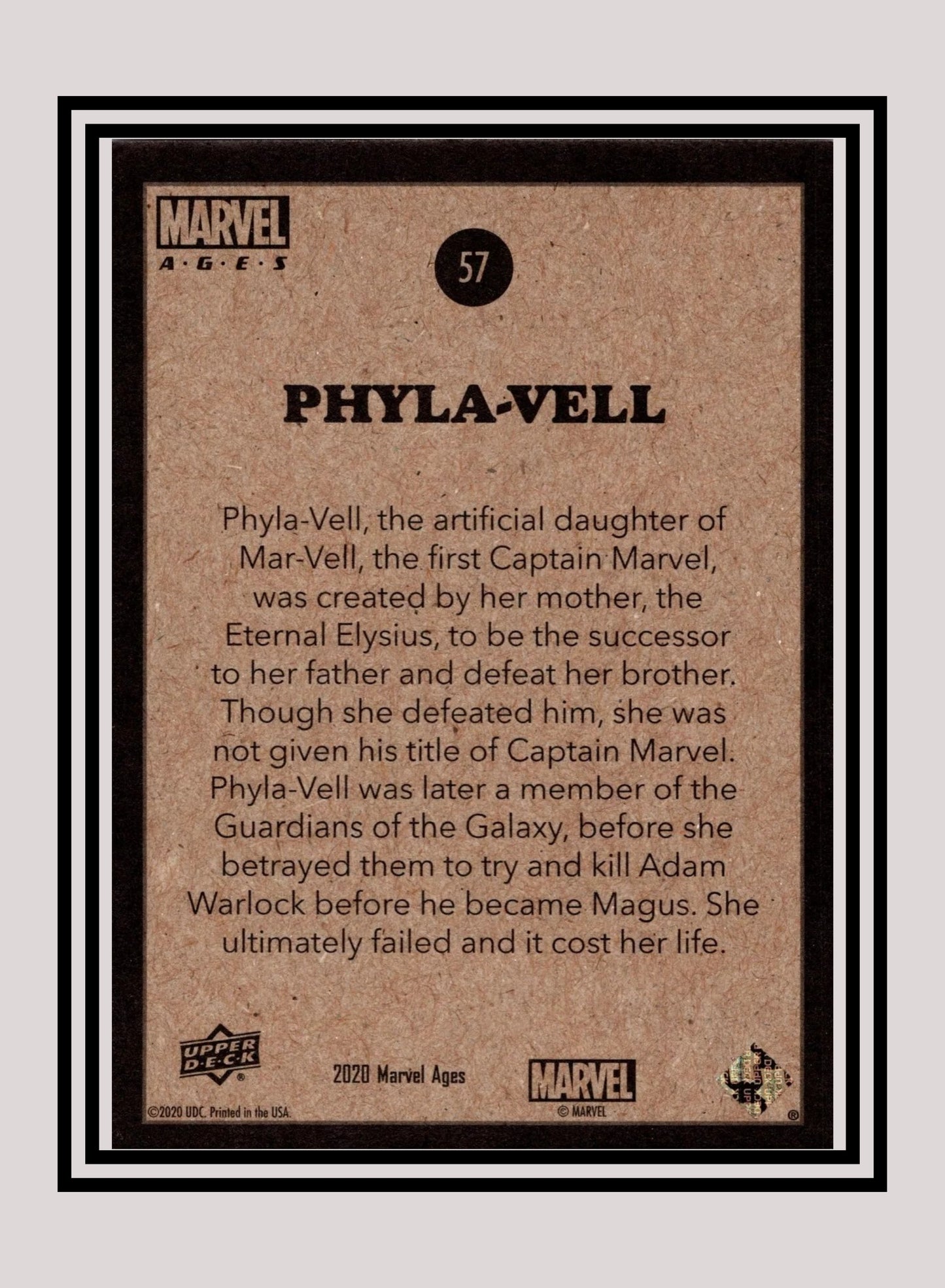 Marvel! 1x Phyla-Vell - Base (#057 - 2020 Upper Deck Marvel Ages)