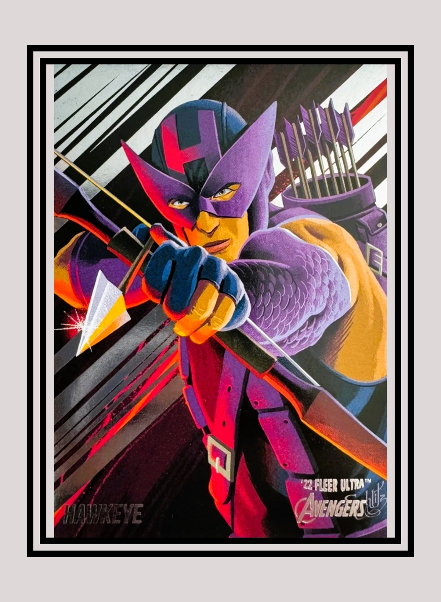 Marvel! 1x Hawkeye - Base (#58 - 2022 Fleer Ultra Avengers)