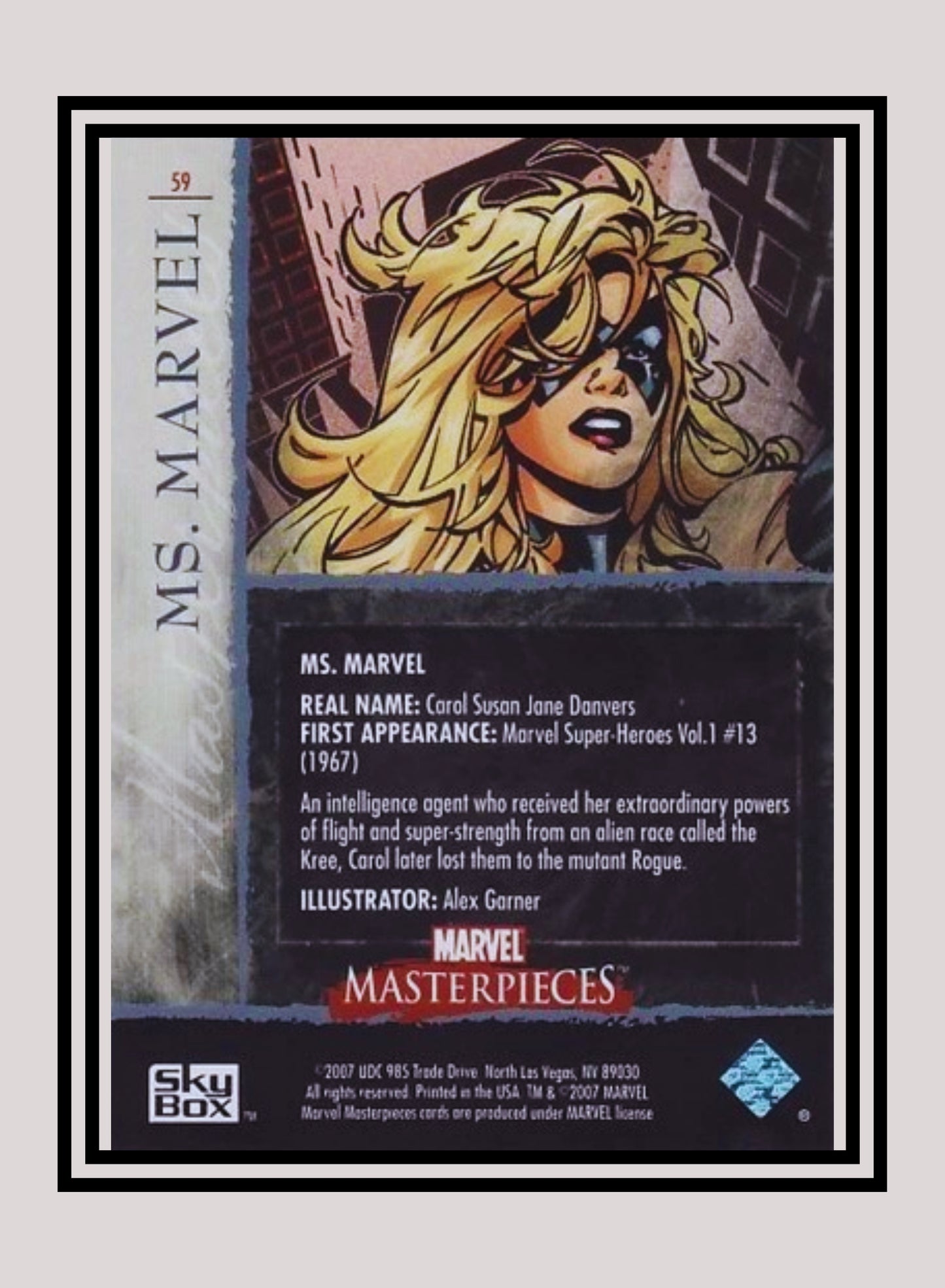 Marvel! 1x Ms. Marvel - Base (#59 - 2007 Upper Deck Marvel Masterpieces)