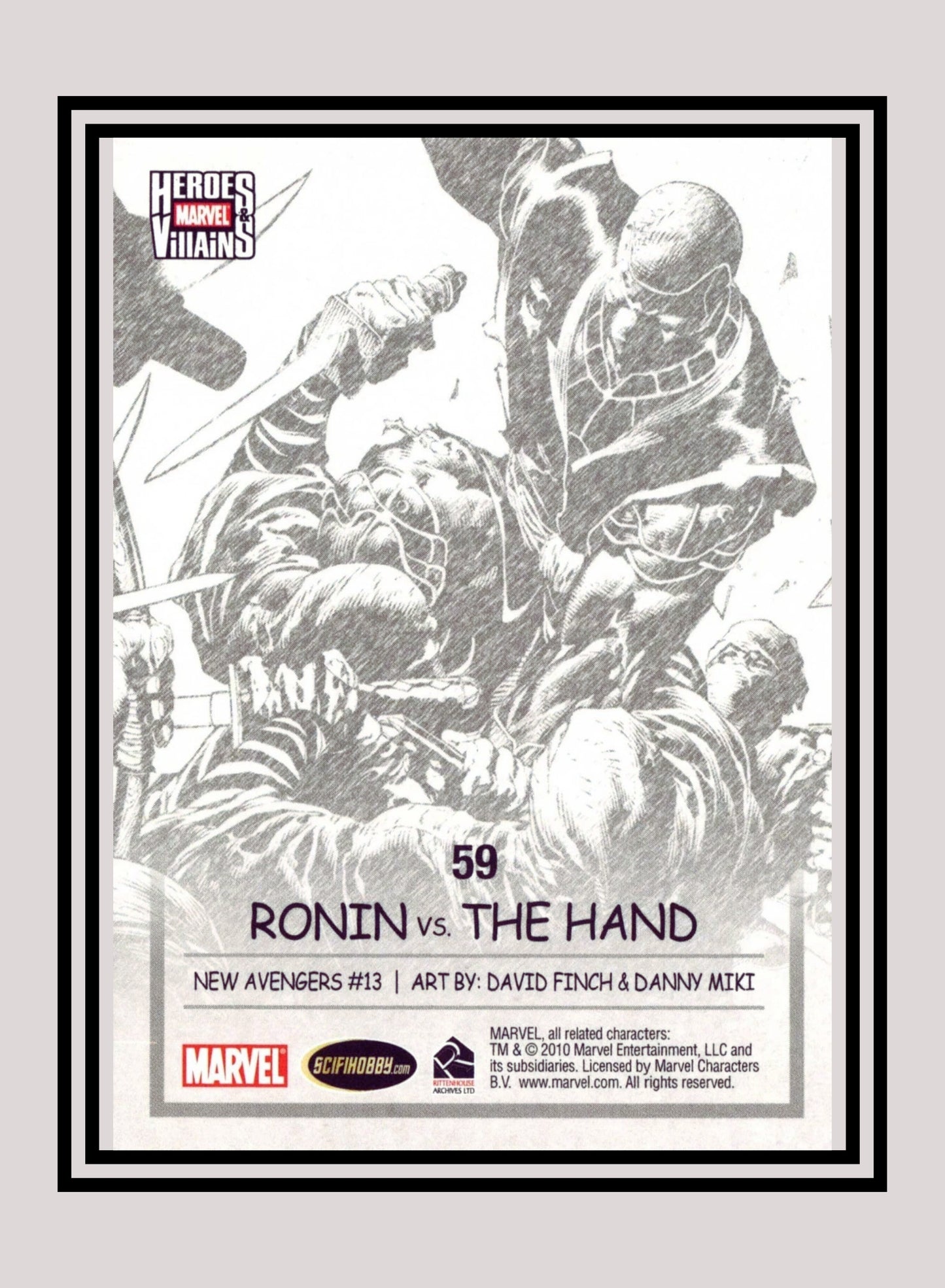 Marvel! 1x Ronin vs. The Hand - Base (#59 - 2010 Rittenhouse Marvel Heroes & Villains)