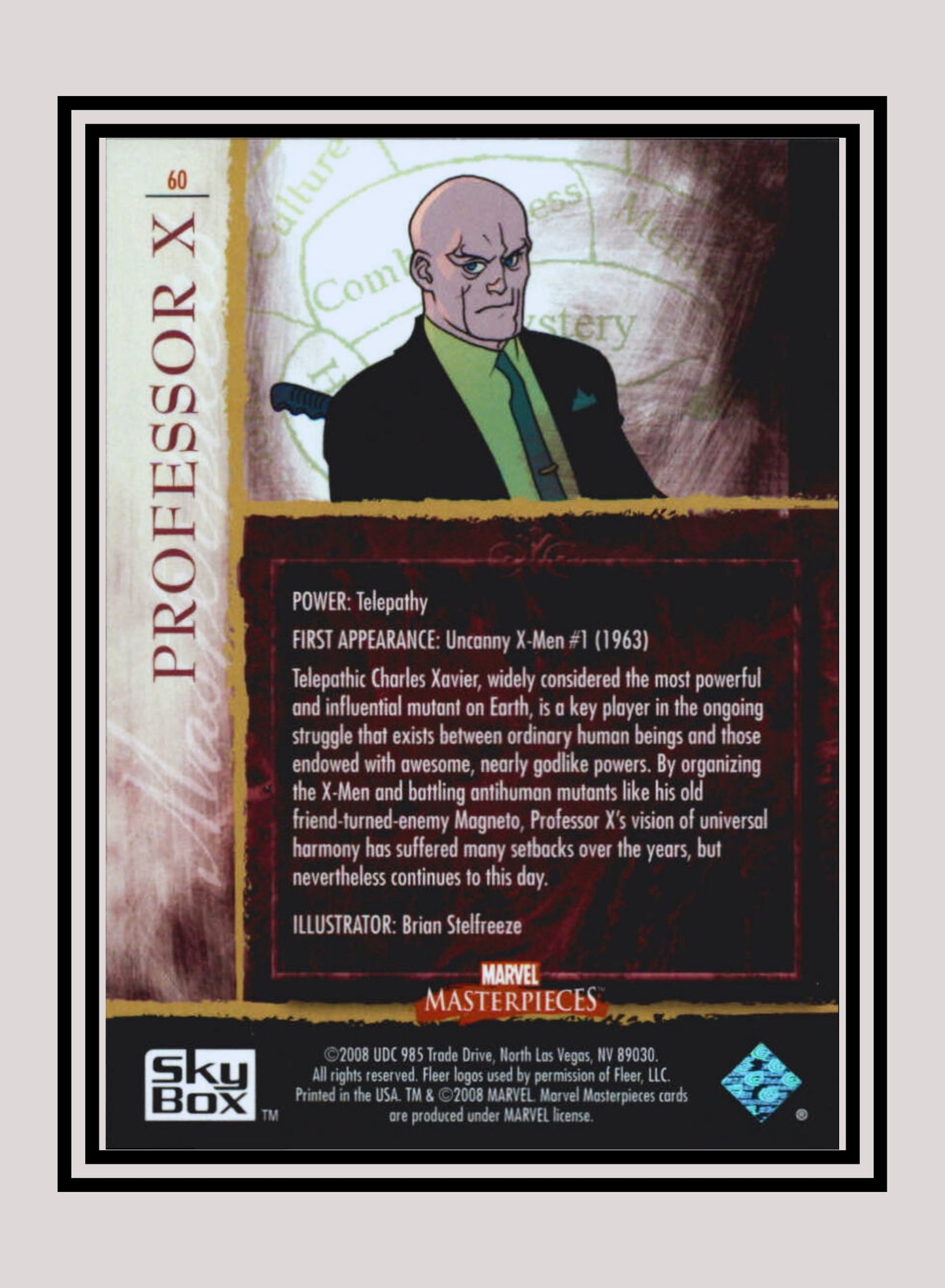Marvel! 1x Professor X - Base (#60 - 2008 Upper Deck Marvel Masterpieces Series 2)