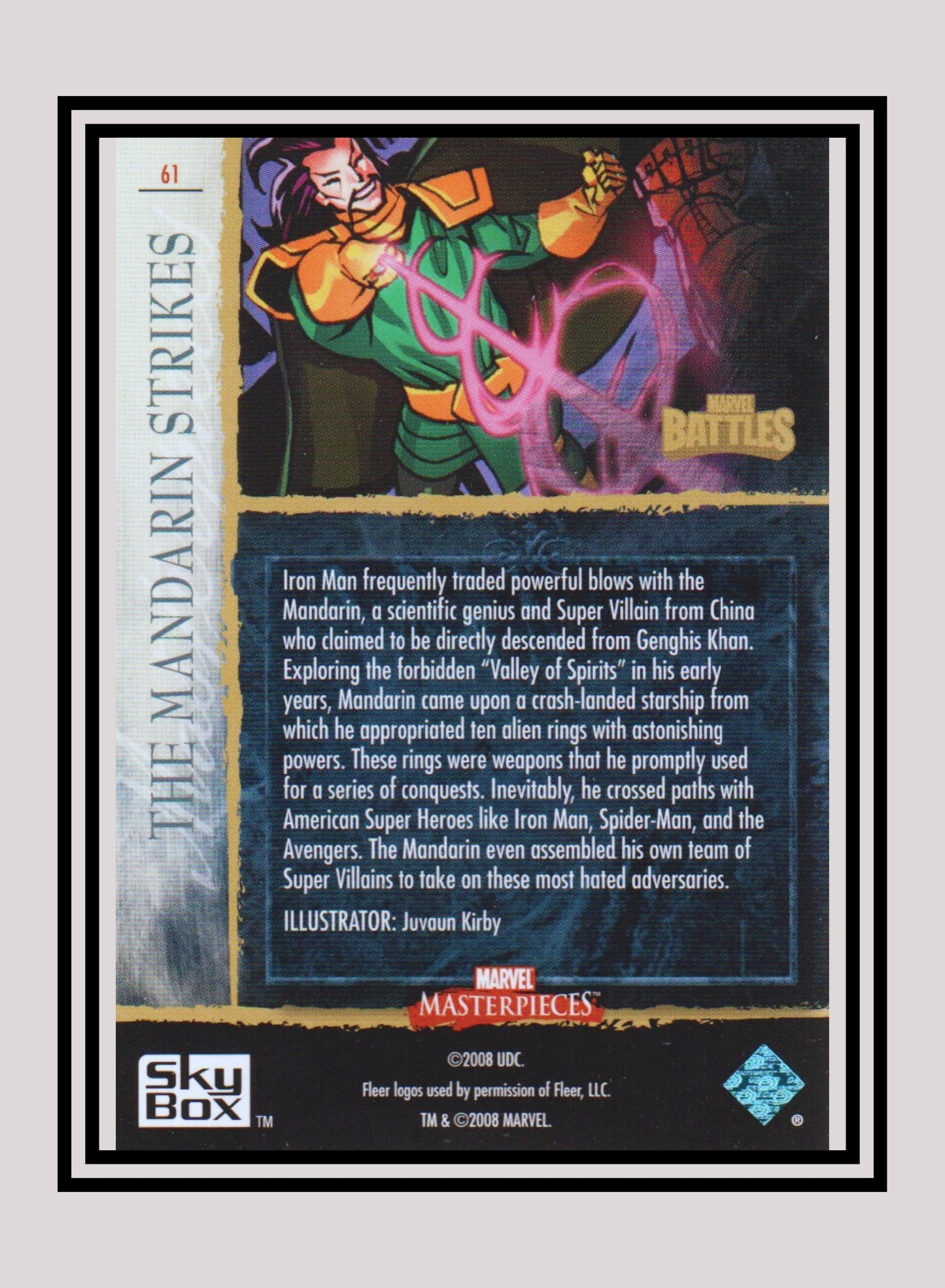 Marvel! 1x The Mandarin Strikes - Base (#61 - 2008 Upper Deck Marvel Masterpieces Series 3)