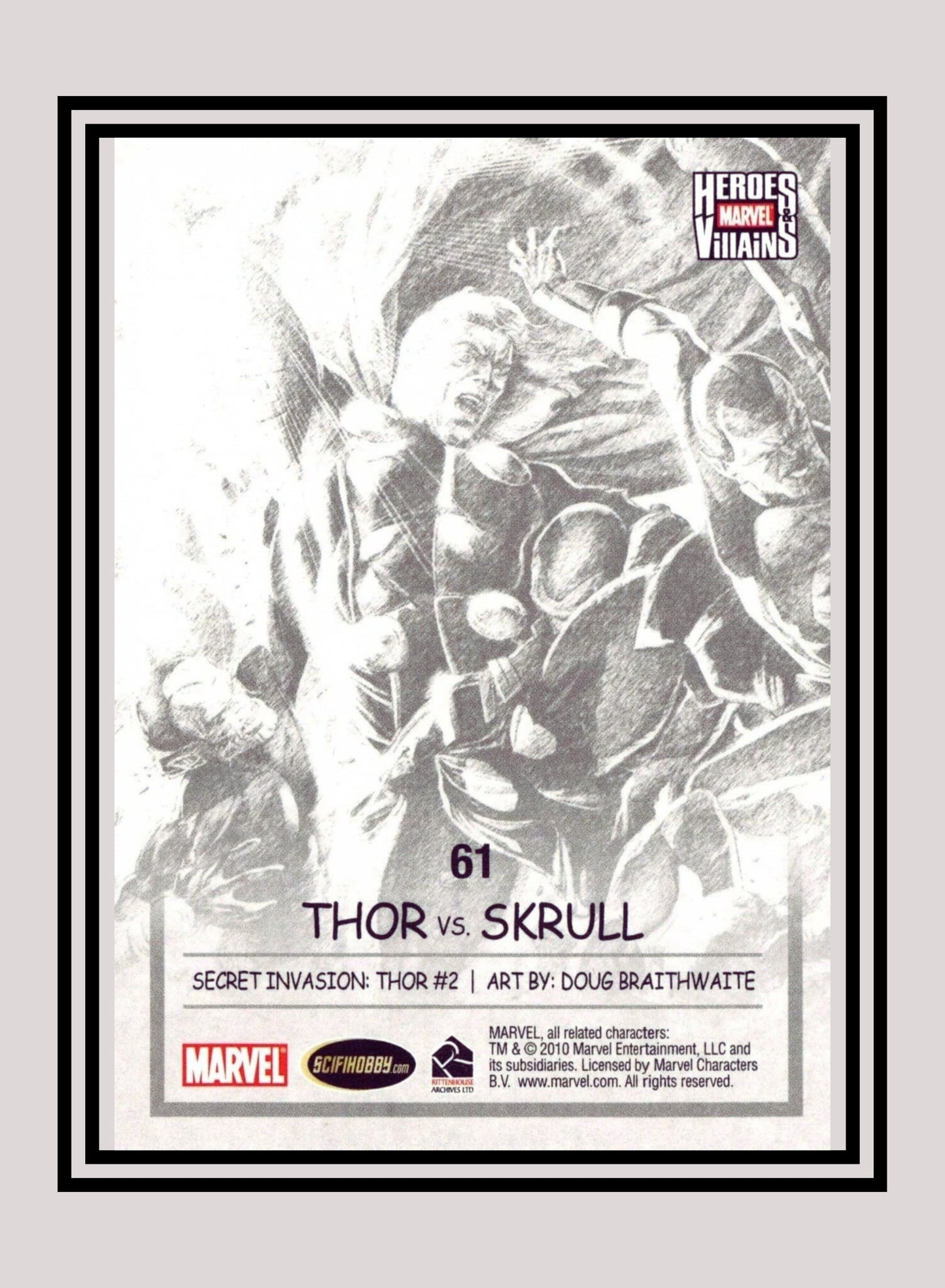 Marvel! 1x Thor vs. Skrull - Base (#61 - 2010 Rittenhouse Marvel Heroes & Villains)