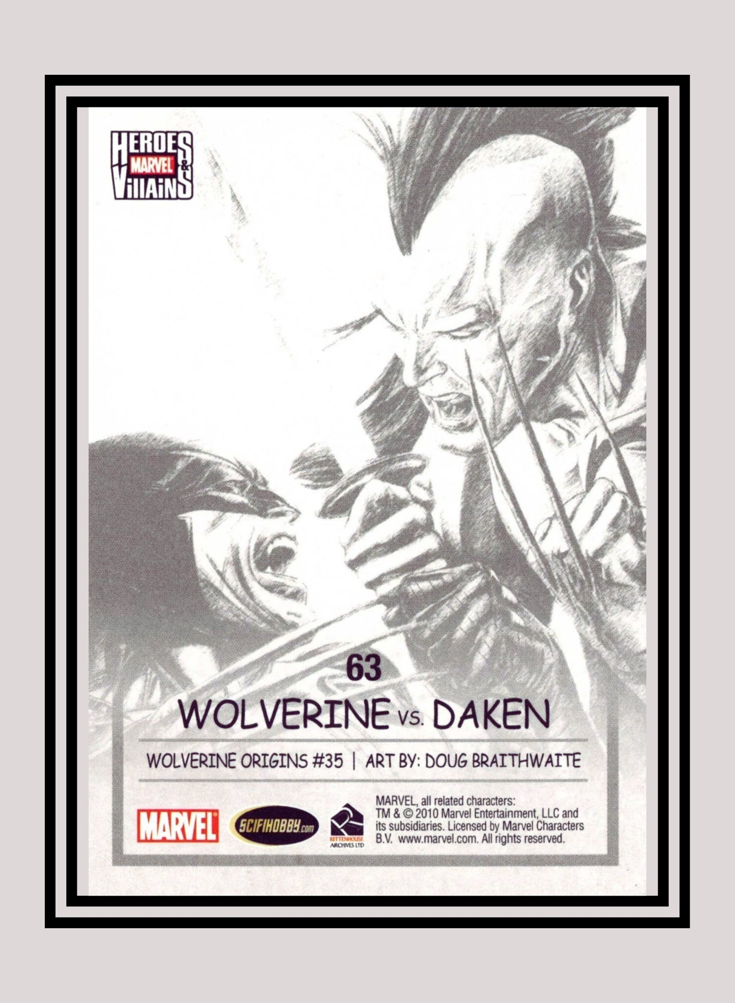 Marvel! 1x Wolverine vs. Daken - Base (#63 - 2010 Rittenhouse Marvel Heroes & Villains)