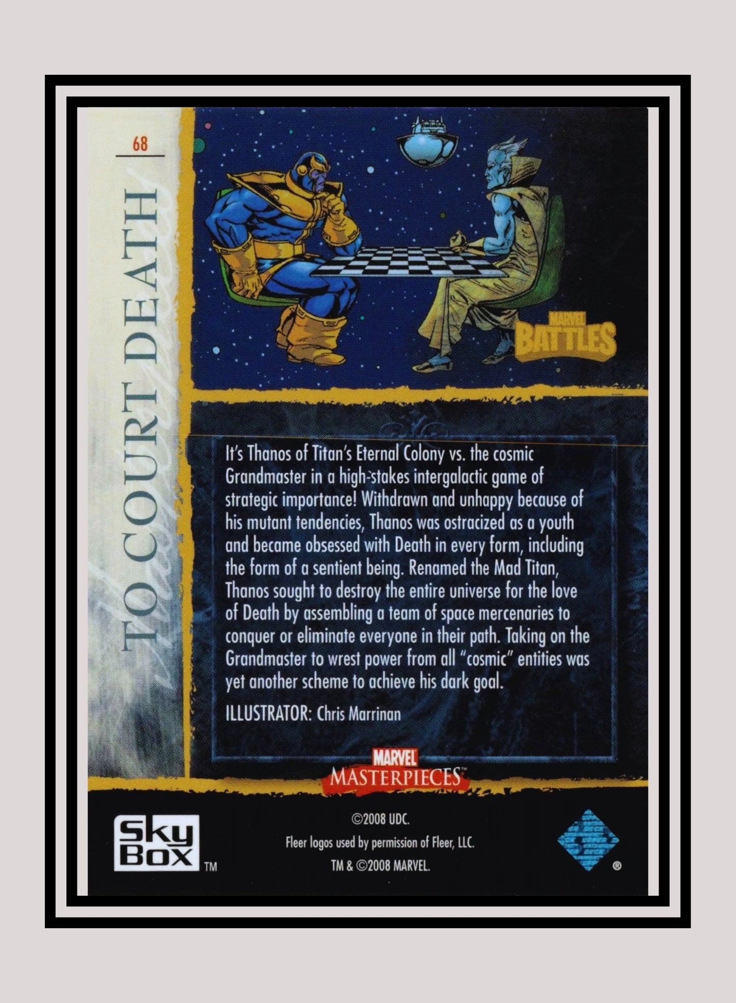 Marvel! 1x To Court Death - Base (#68 - 2008 Upper Deck Marvel Masterpieces Series 3)