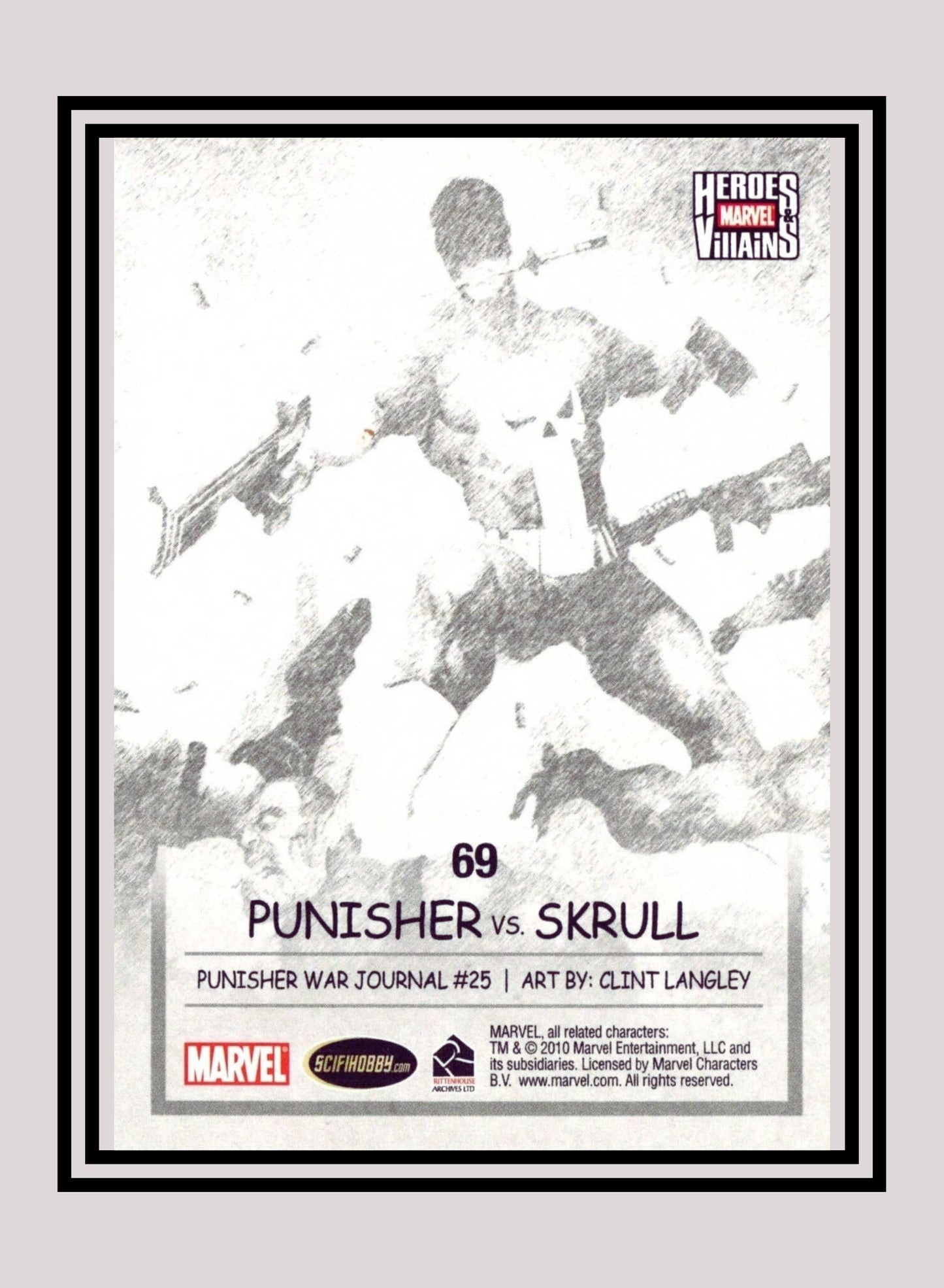Marvel! 1x Punisher vs. Skrull - Base (#69 - 2010 Rittenhouse Marvel Heroes & Villains)