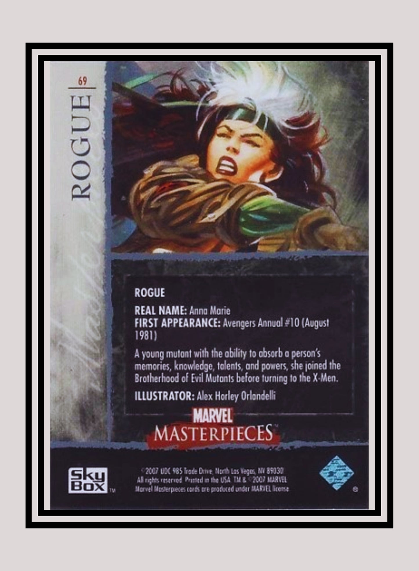 Marvel! 1x Rogue - Base (#69 - 2007 Upper Deck Marvel Masterpieces)