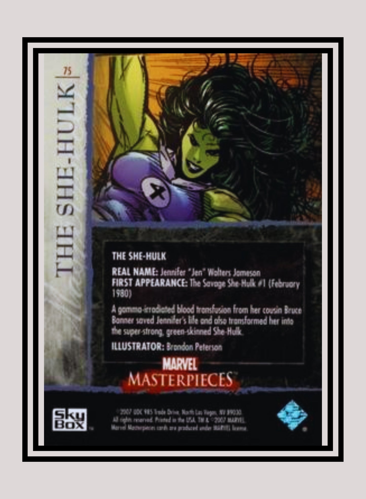 Marvel! 1x The She-Hulk - Base (#75 - 2007 Upper Deck Marvel Masterpieces)