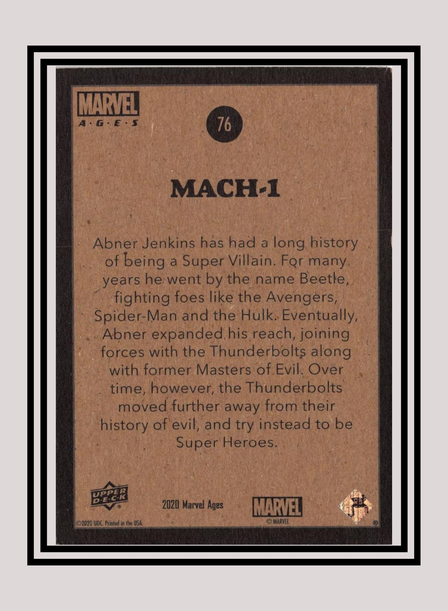 Marvel! 1x Mach-1 - Base (#076 - 2020 Upper Deck Marvel Ages)
