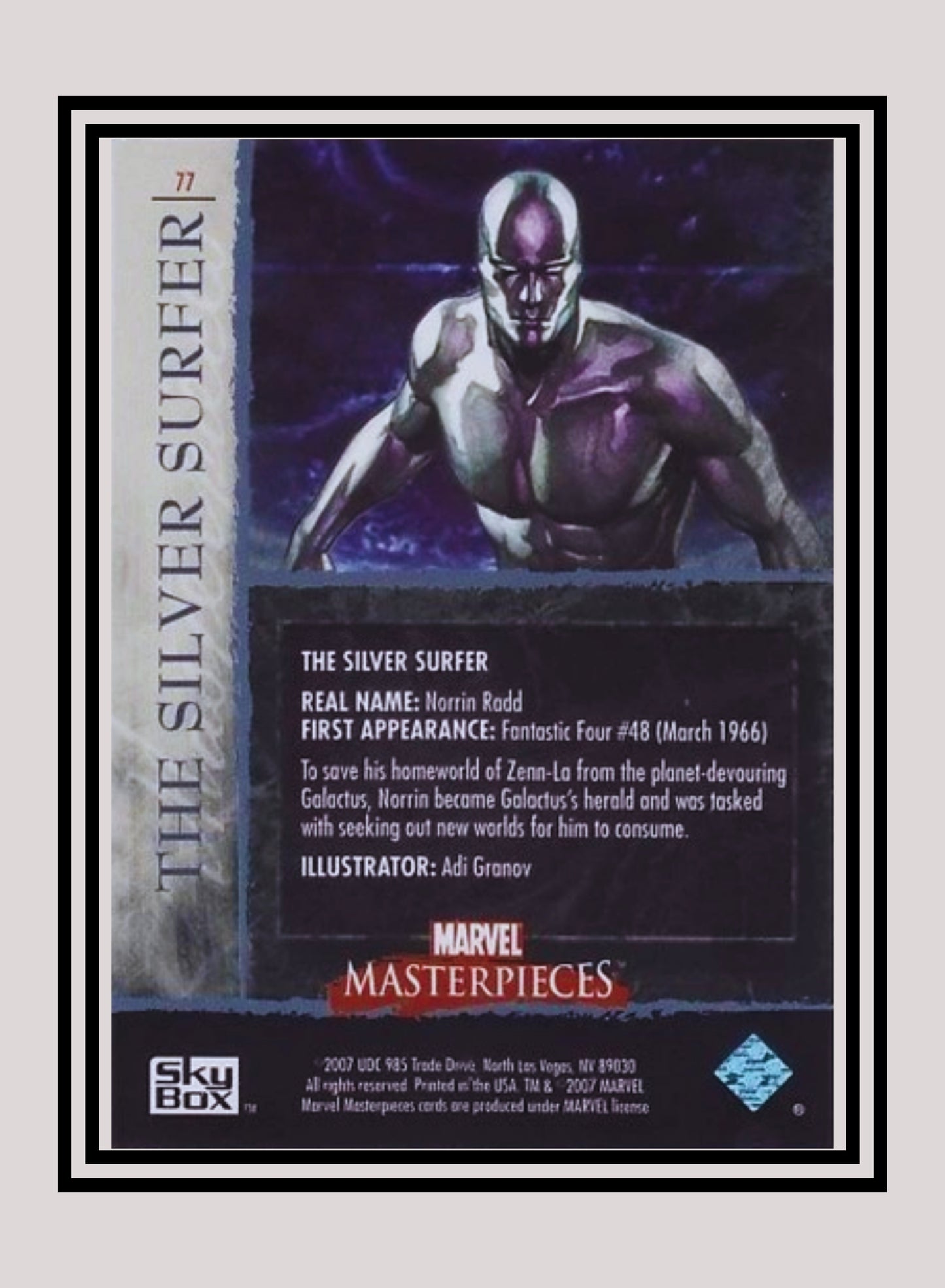 Marvel! 1x The Silver Surfer - Base (#77 - 2007 Upper Deck Marvel Masterpieces)