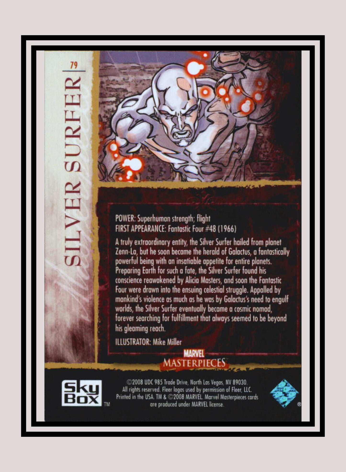 Marvel! 1x Silver Surfer - Base (#79 - 2008 Upper Deck Marvel Masterpieces Series 2)