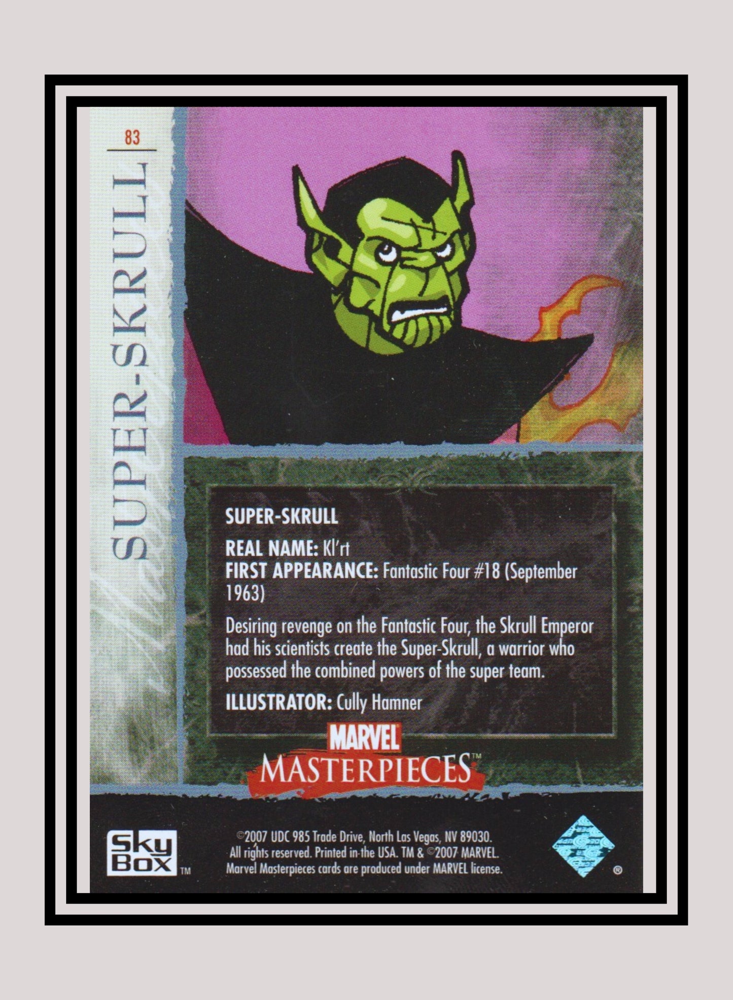 Marvel! 1x Super-Skrull - Base (#83 - 2007 Upper Deck Marvel Masterpieces)