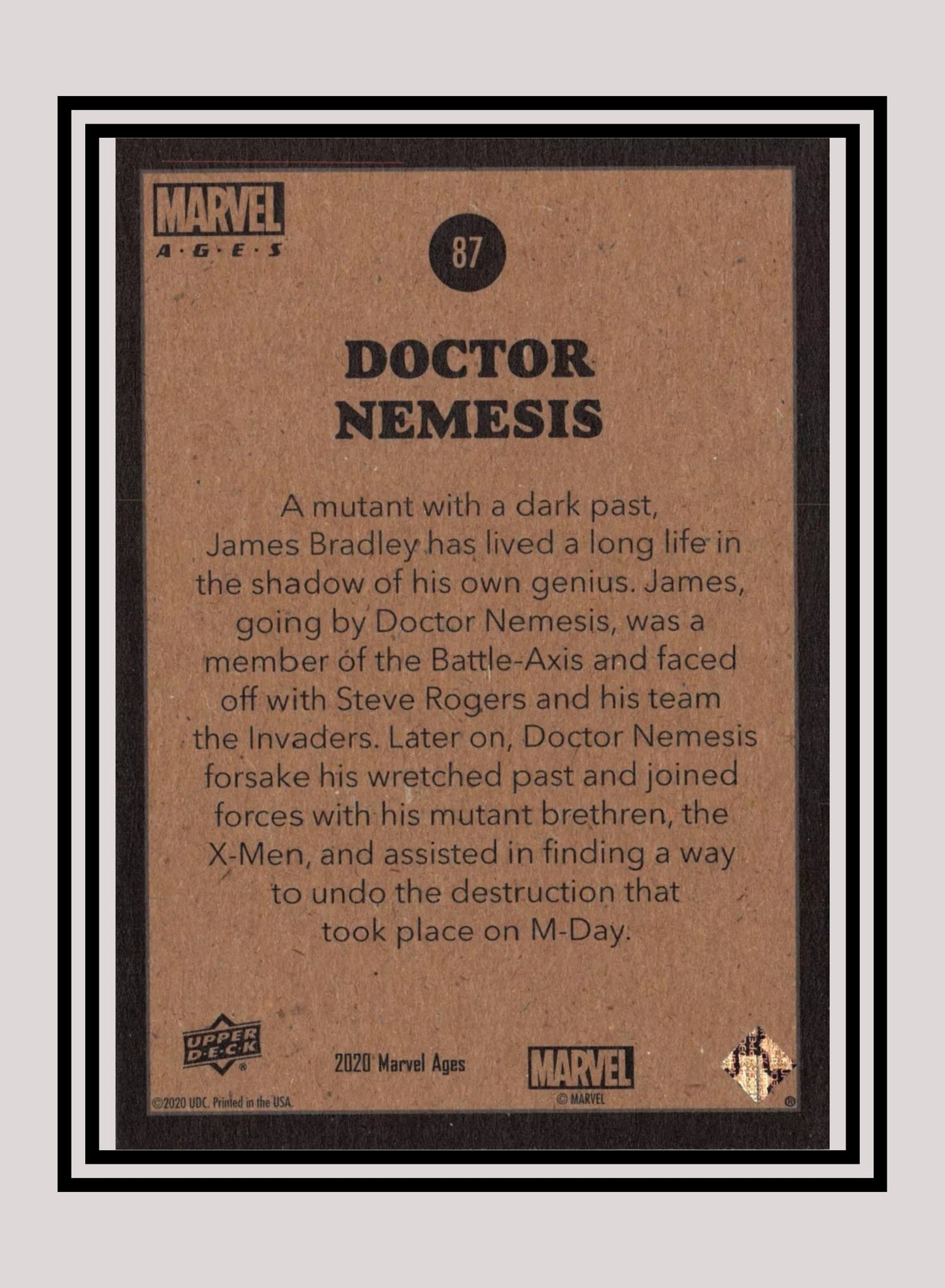 Marvel! 1x Doctor Nemesis - Base (#087 - 2020 Upper Deck Marvel Ages)