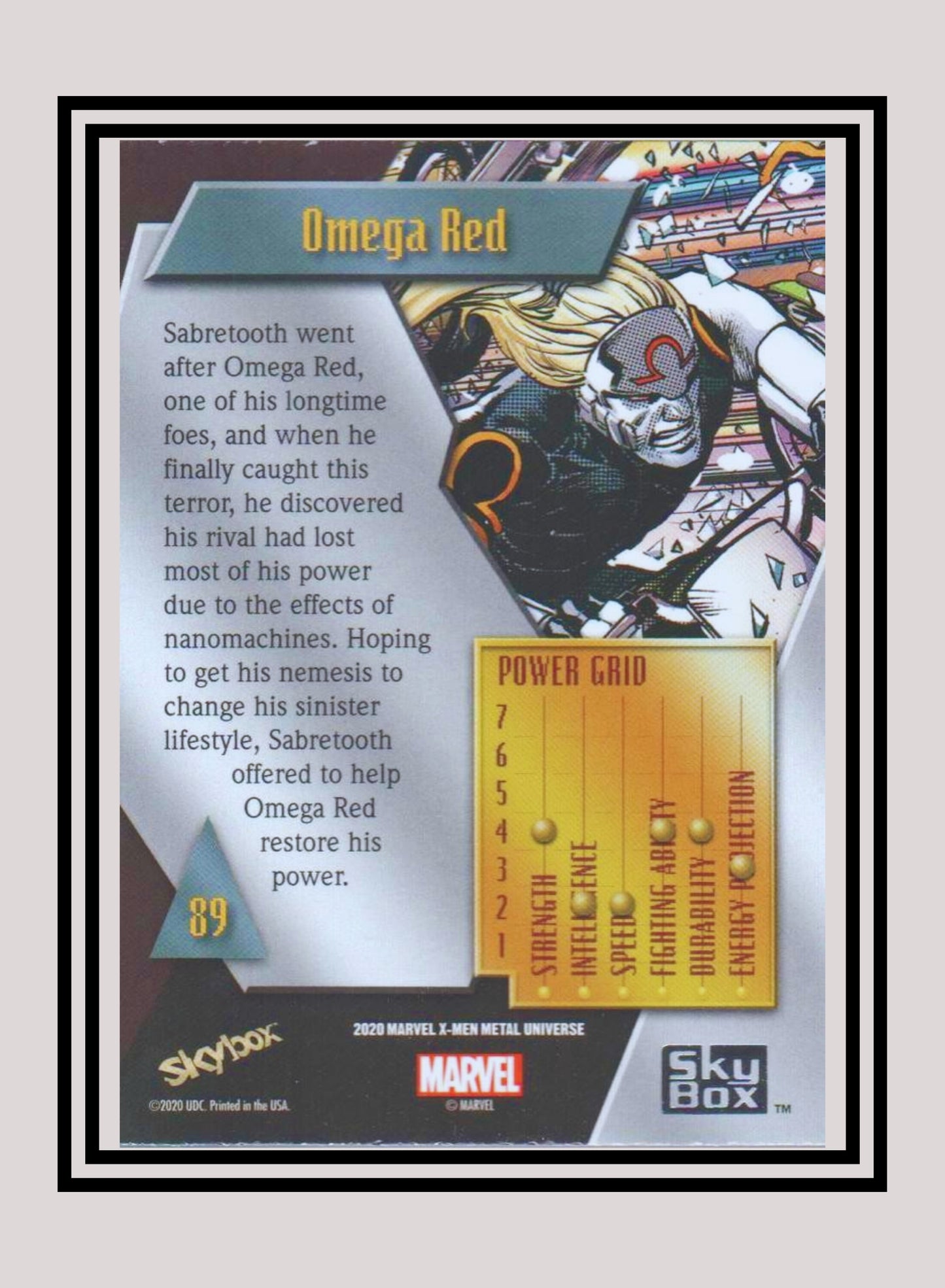 Marvel! 1x Omega Red - Base Low Series (#089 - 2021 Upper Deck X-Men Metal Universe)