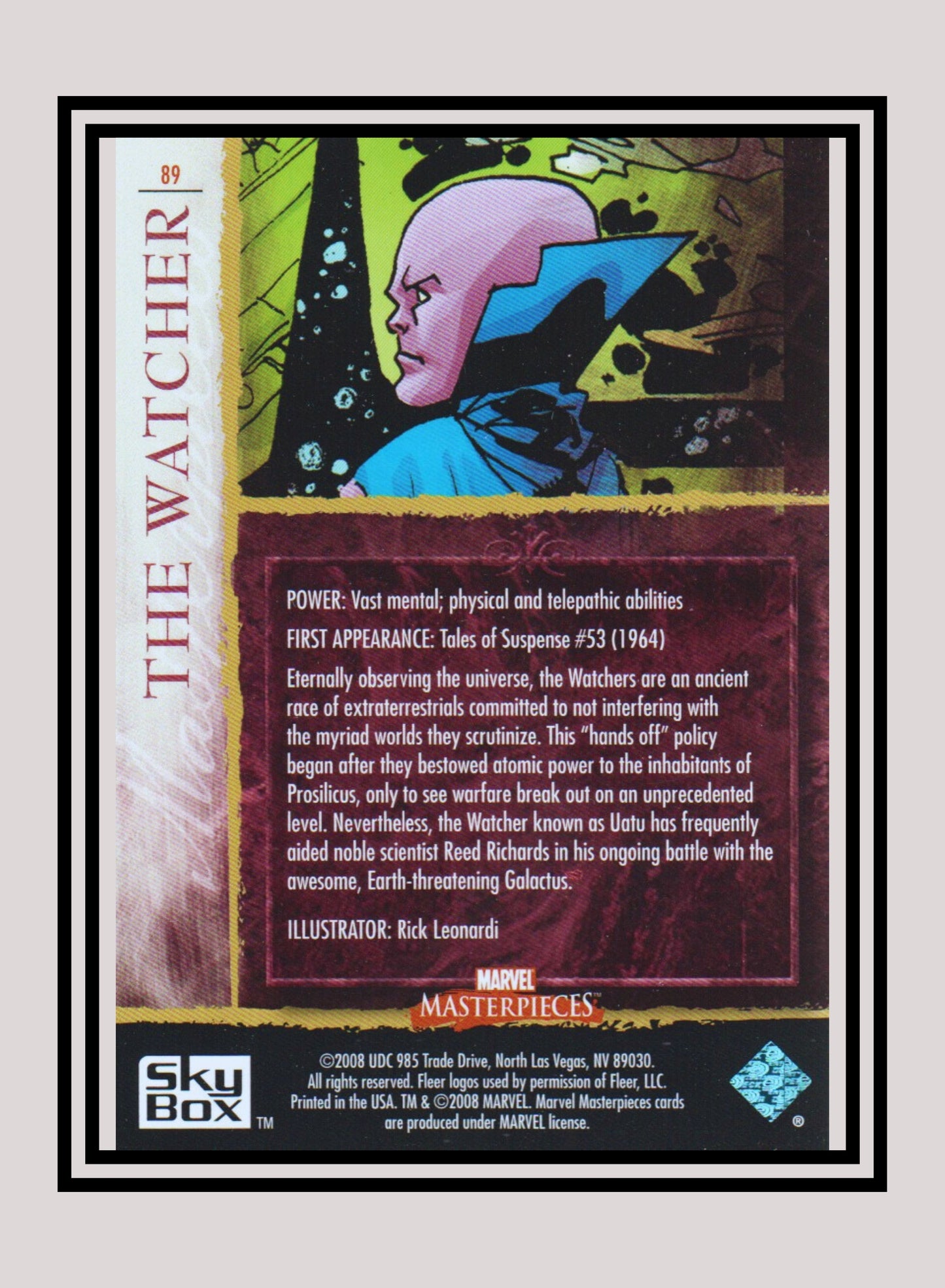 Marvel! 1x The Watcher - Base (#89 - 2008 Upper Deck Marvel Masterpieces Series 2)