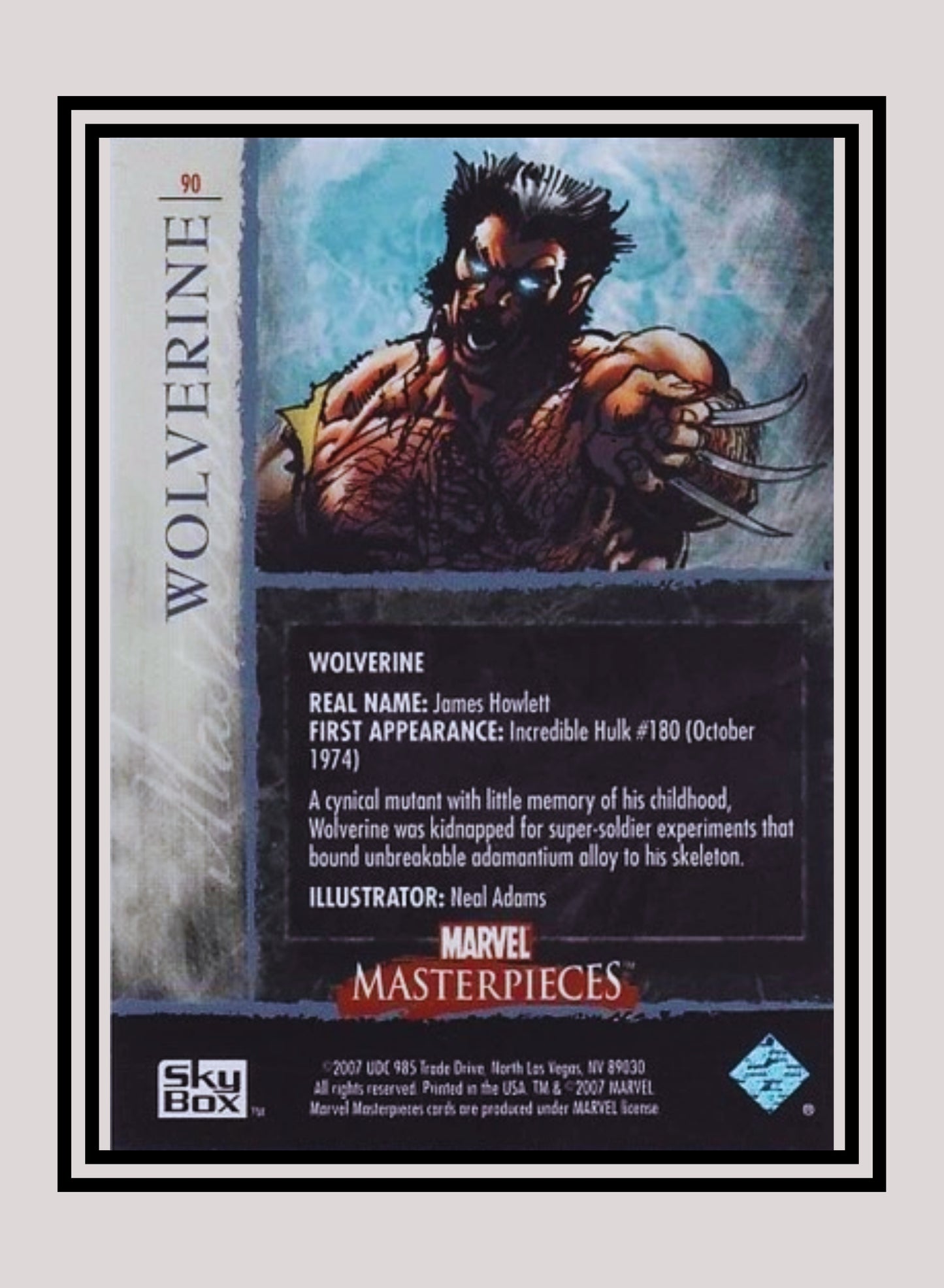 Marvel! 1x Wolverine - Base (#90 - 2007 Upper Deck Marvel Masterpieces)