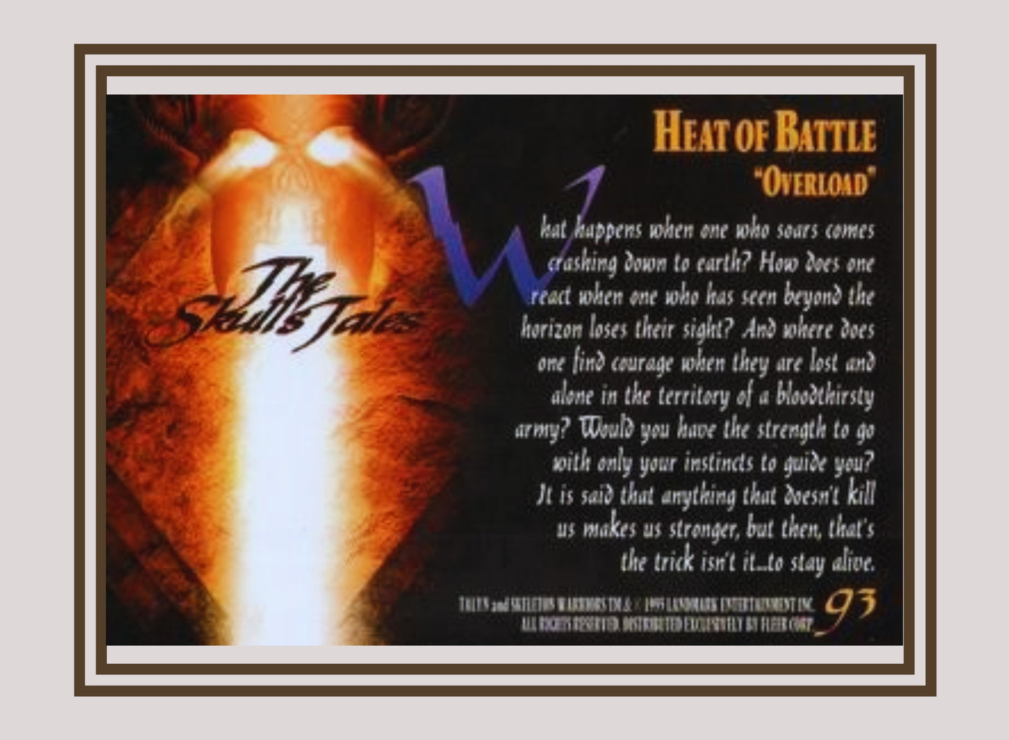 1x Heat of Battle: Overload - Base (#093 - 1995 Fleer Ultra Skeleton Warriors)