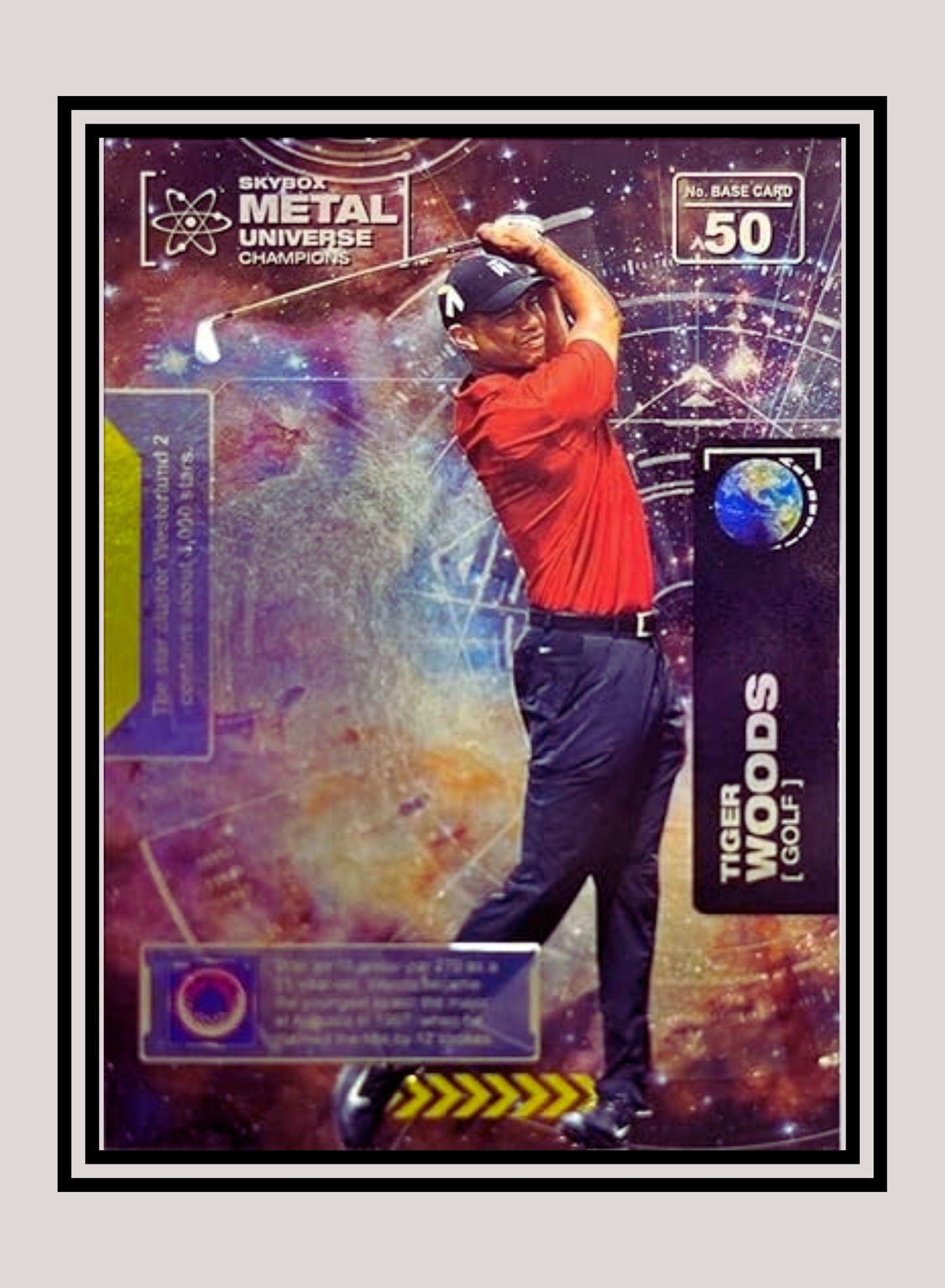 1x Tiger Woods Golf - Base (#050 - 2021 Skybox Metal Universe Champions)