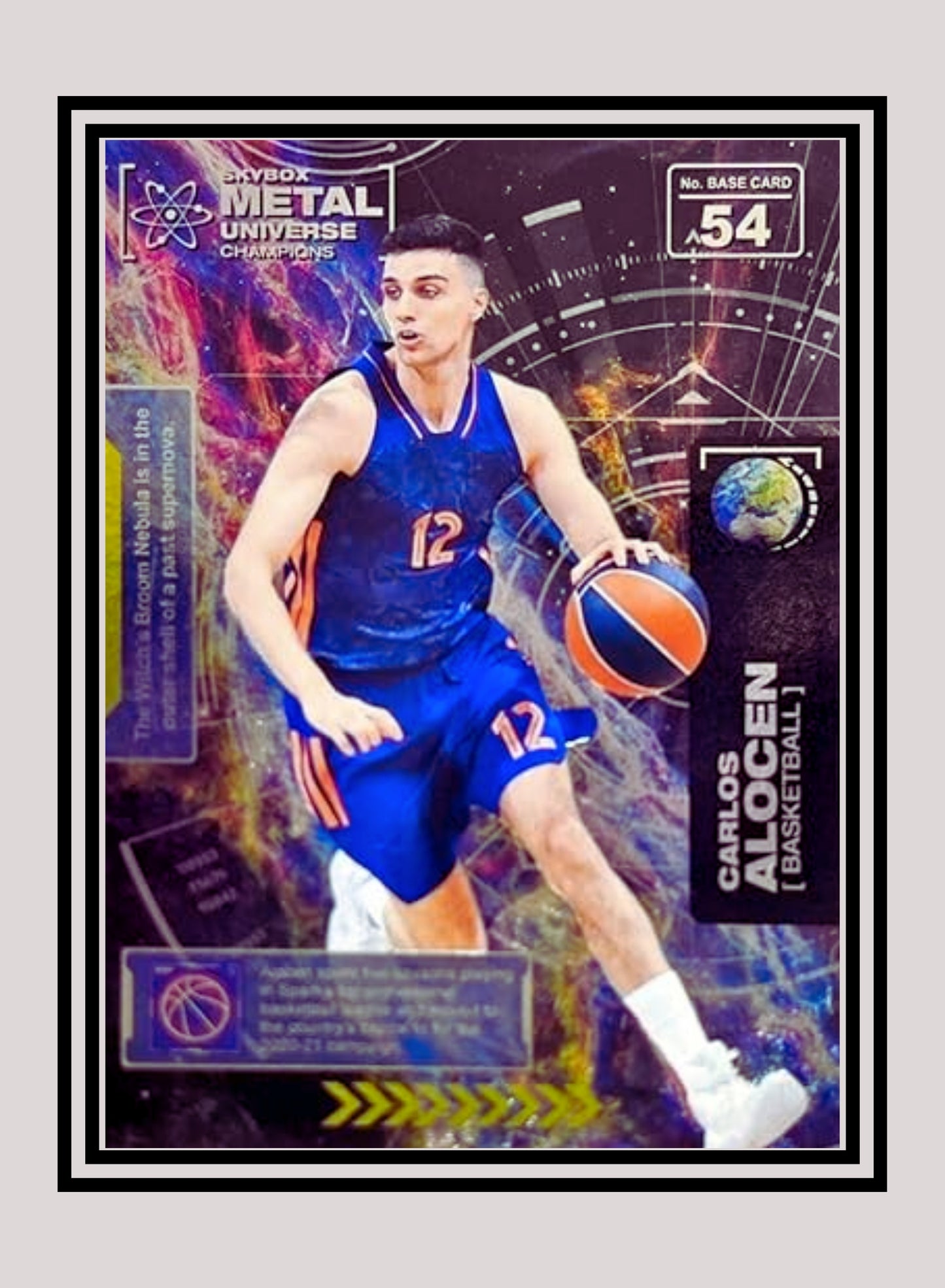 1x Carlos Alocen Basketball RC - Base (#054 - 2021 Skybox Metal Universe Champions)