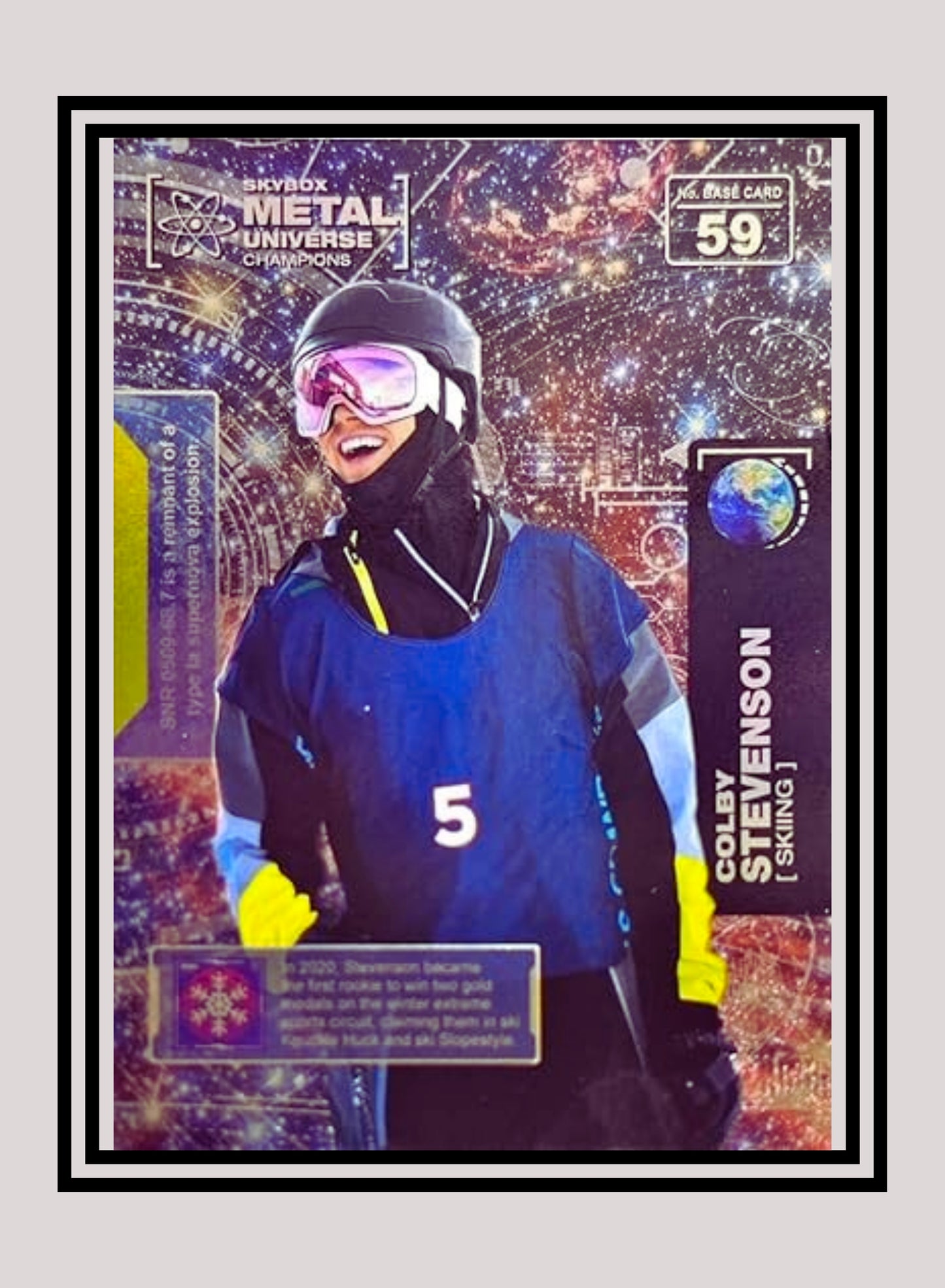 1x Colby Stevenson Skiing RC - Base (#059 - 2021 Skybox Metal Universe Champions)