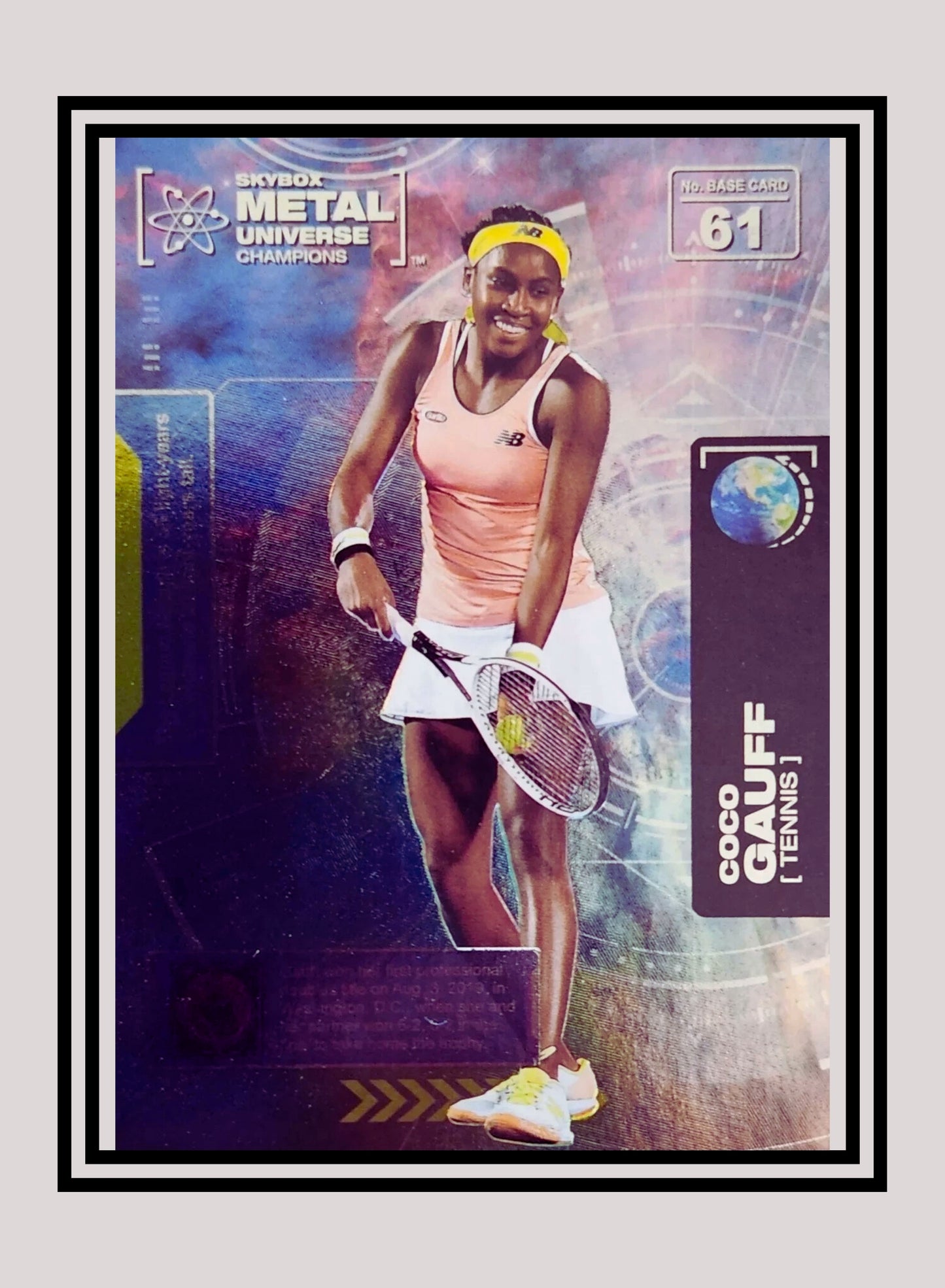 1x Coco Gauff Tennis RC - Base (#061 - 2021 Skybox Metal Universe Champions)