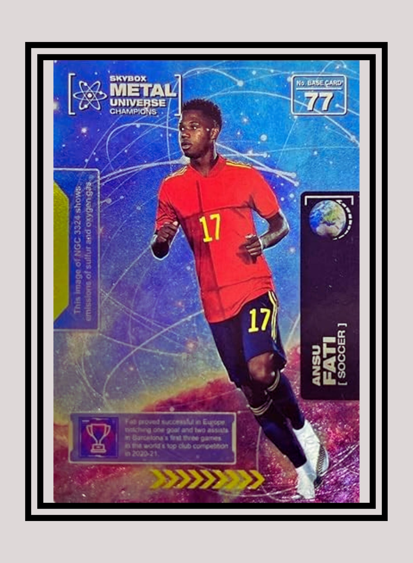 1x Ansu Fati Soccer RC - Base (#077 - 2021 Skybox Metal Universe Champions)