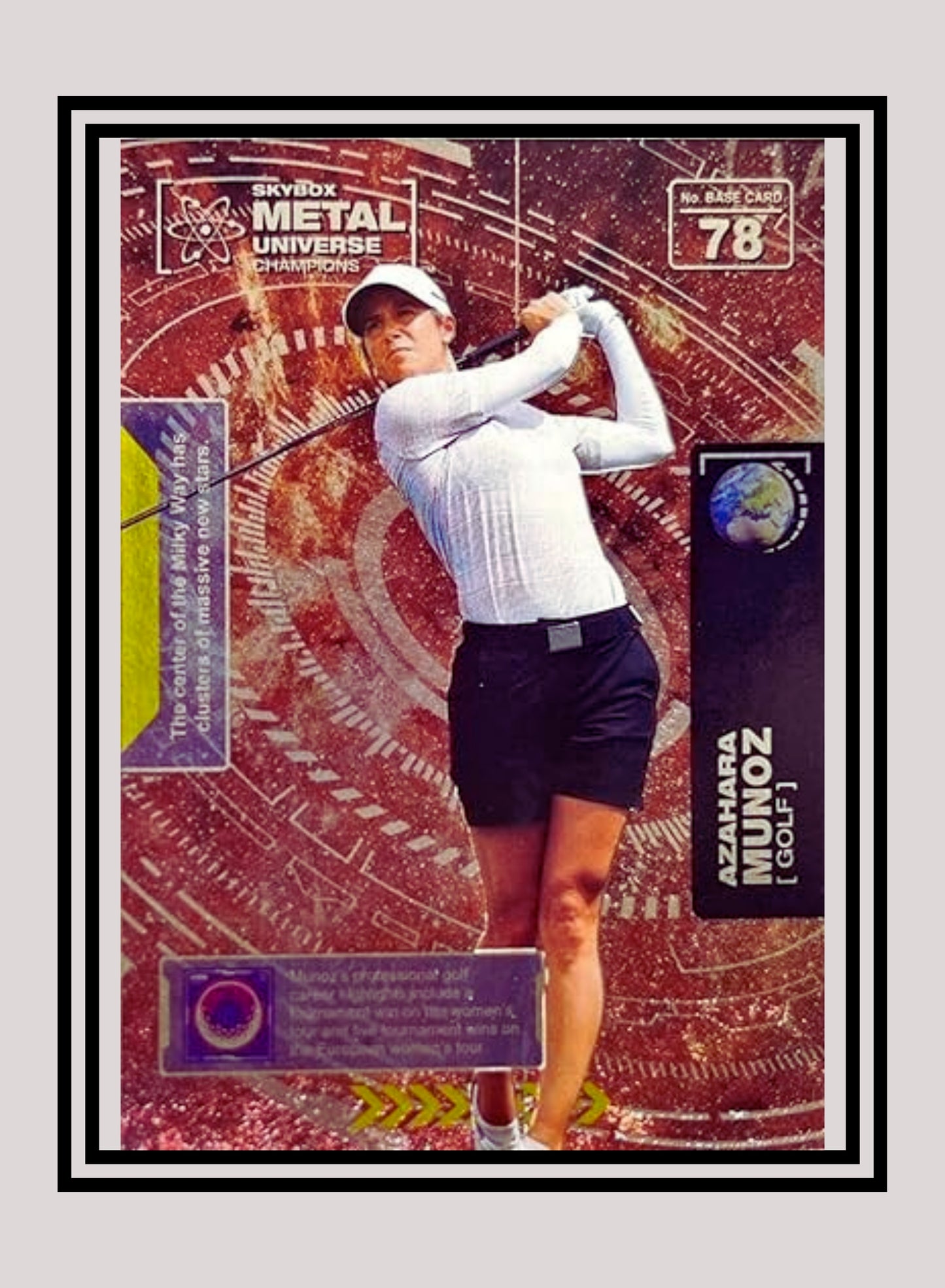 1x Azahara Munoz Golf - Base (#078 - 2021 Skybox Metal Universe Champions)