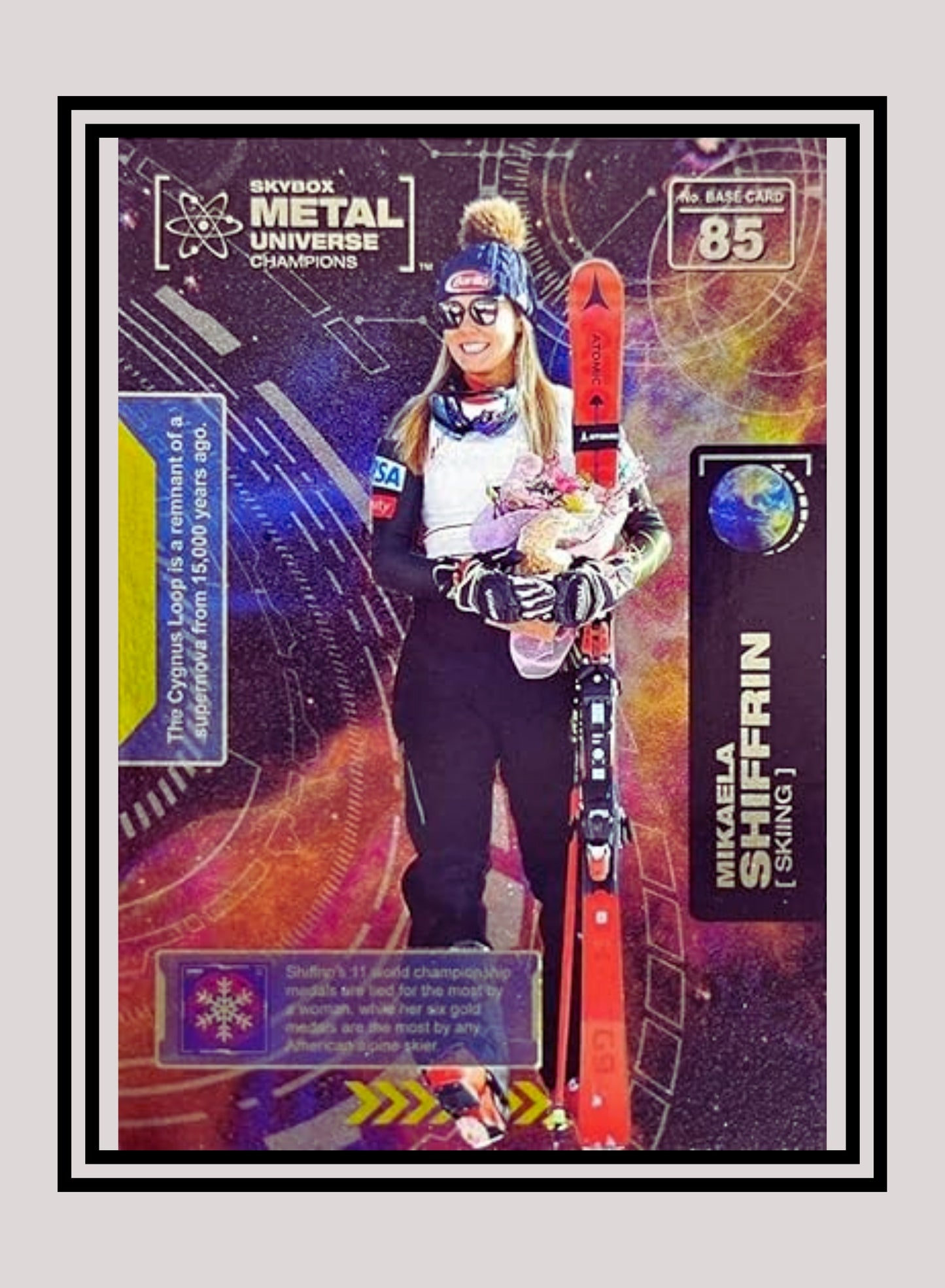 1x Mikaela Shiffrin Skiing RC - Base (#085 - 2021 Skybox Metal Universe Champions)