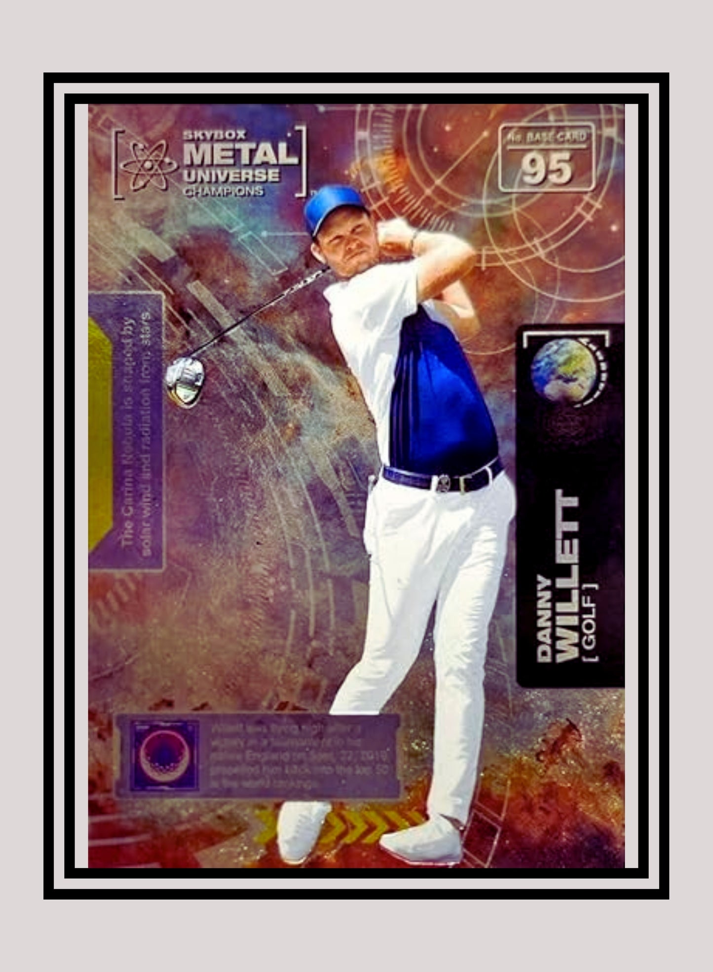 1x Danny Willett Golf - Base (#095 - 2021 Skybox Metal Universe Champions)