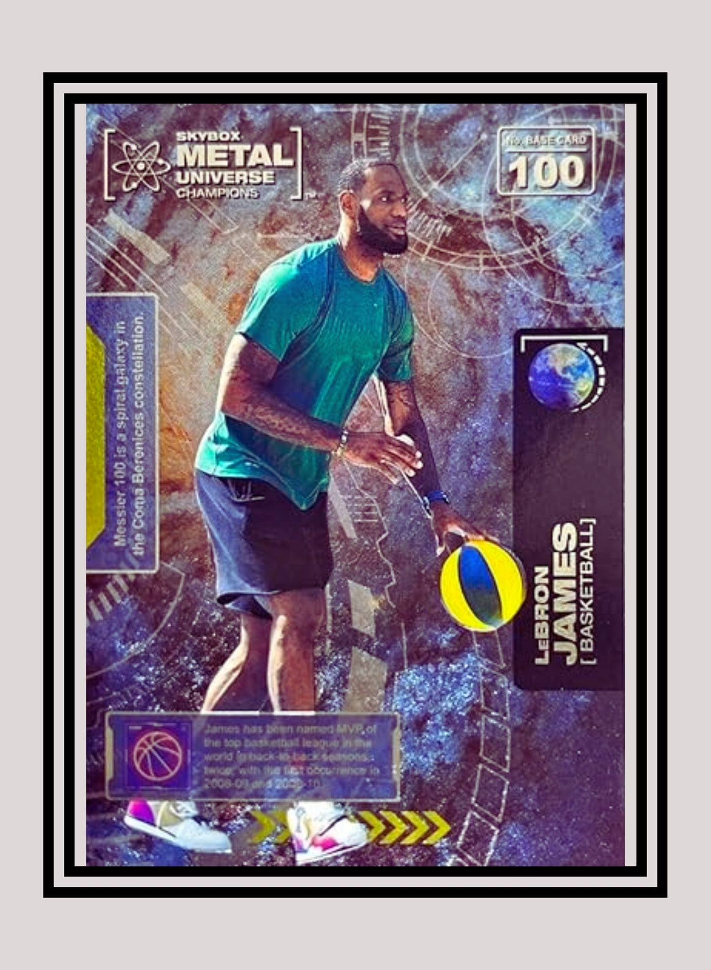 1x LeBron James Basketball - Base (#100 - 2021 Skybox Metal Universe Champions)