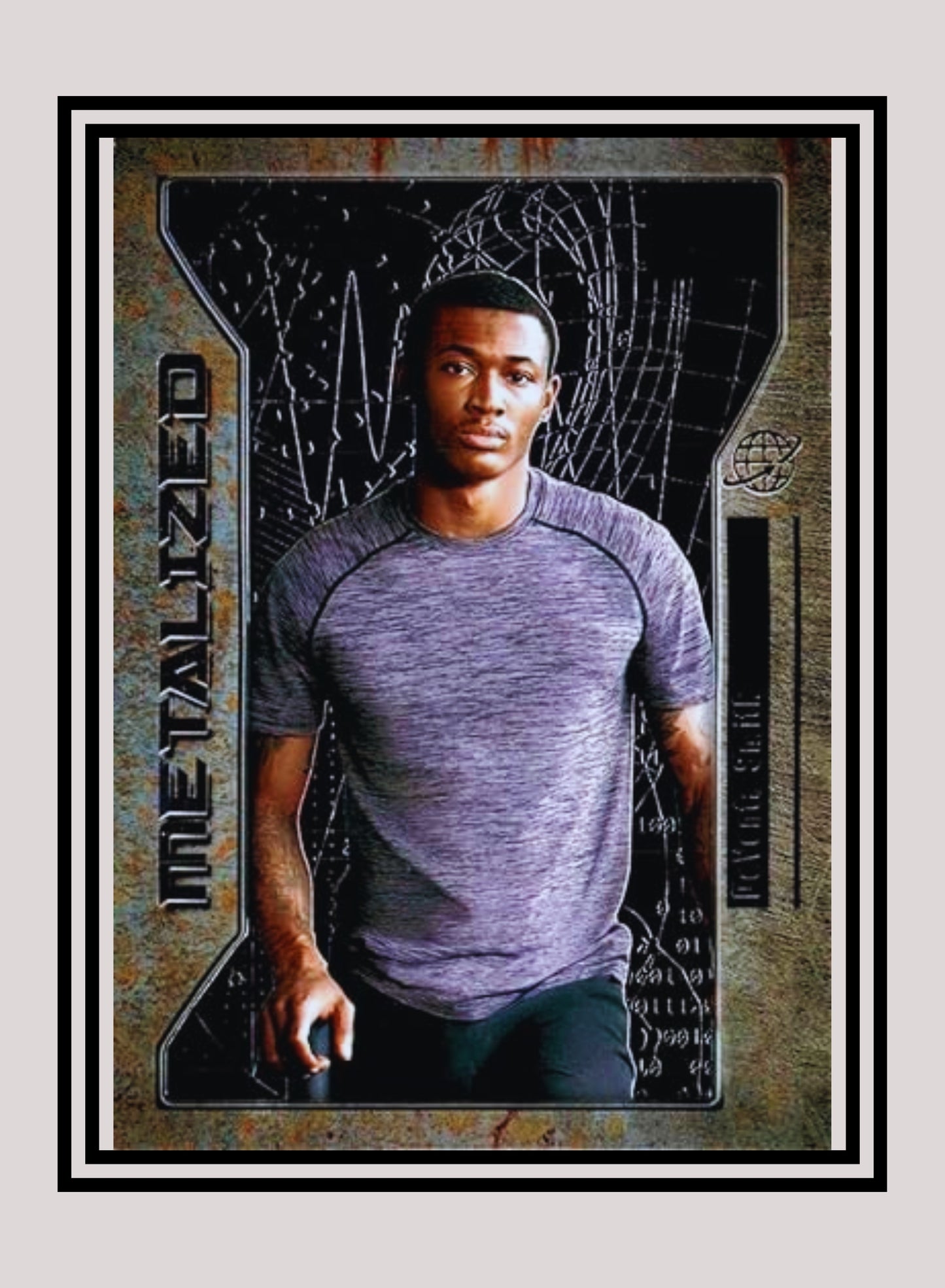 1x DeVonta Smith - Metalized Base (#117 - 2021 Skybox Metal Universe Champions)
