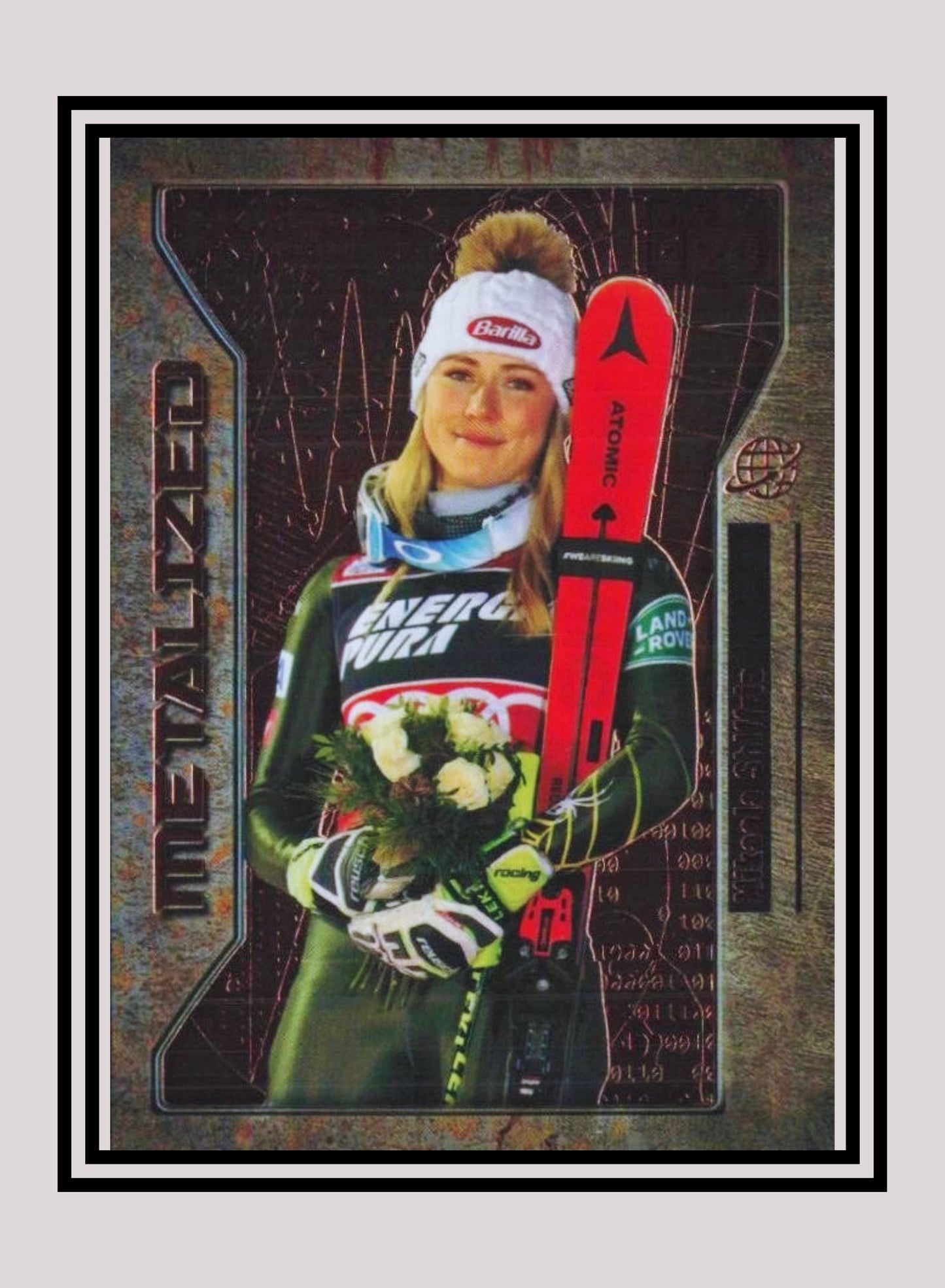 1x Mikaela Shiffrin - Metalized Base (#120 - 2021 Skybox Metal Universe Champions)