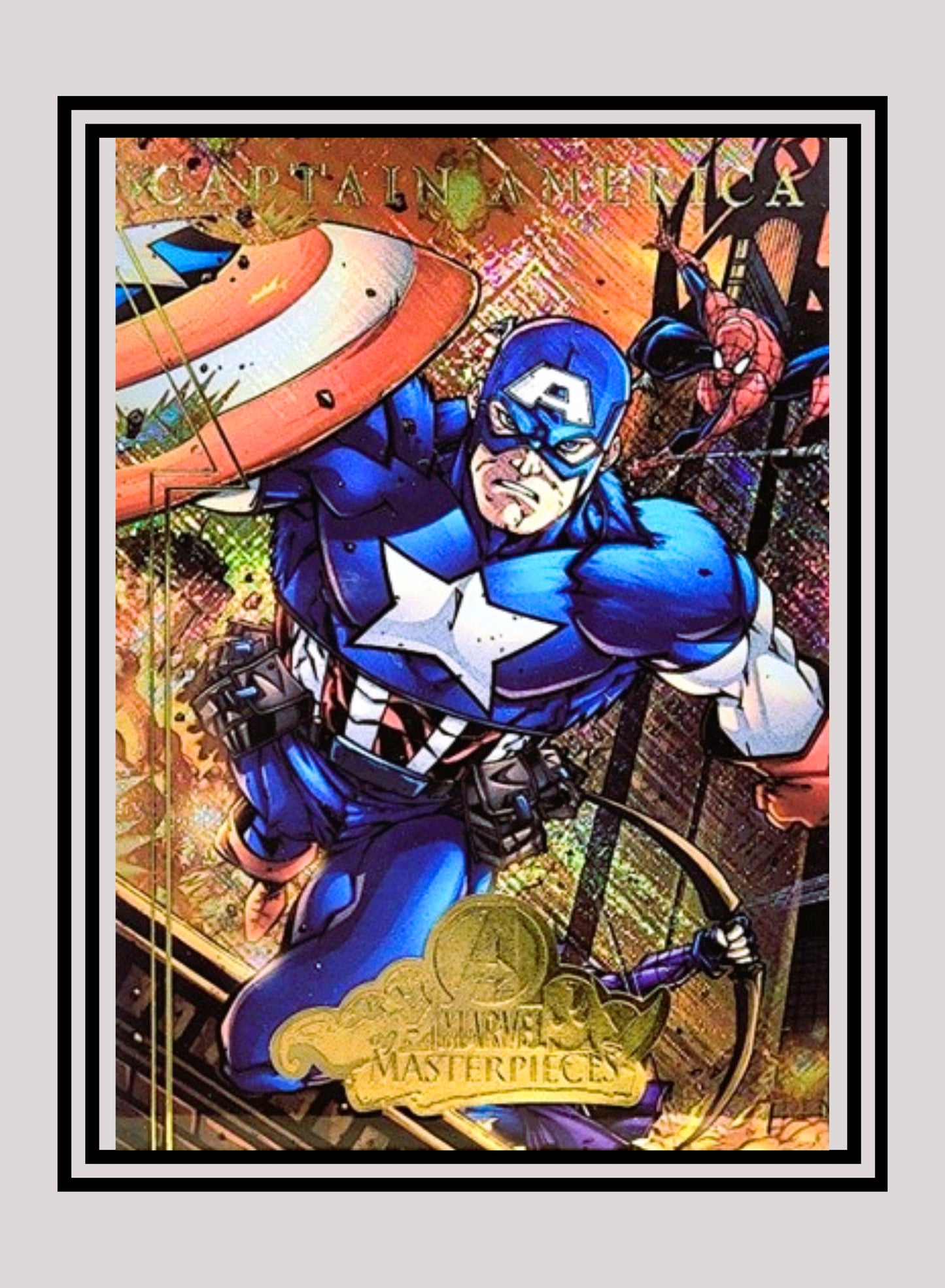 Marvel! 1x Captain America - Avengers Checklist Holo (A2 - 2008 Upper Deck Marvel Masterpieces Series 2)