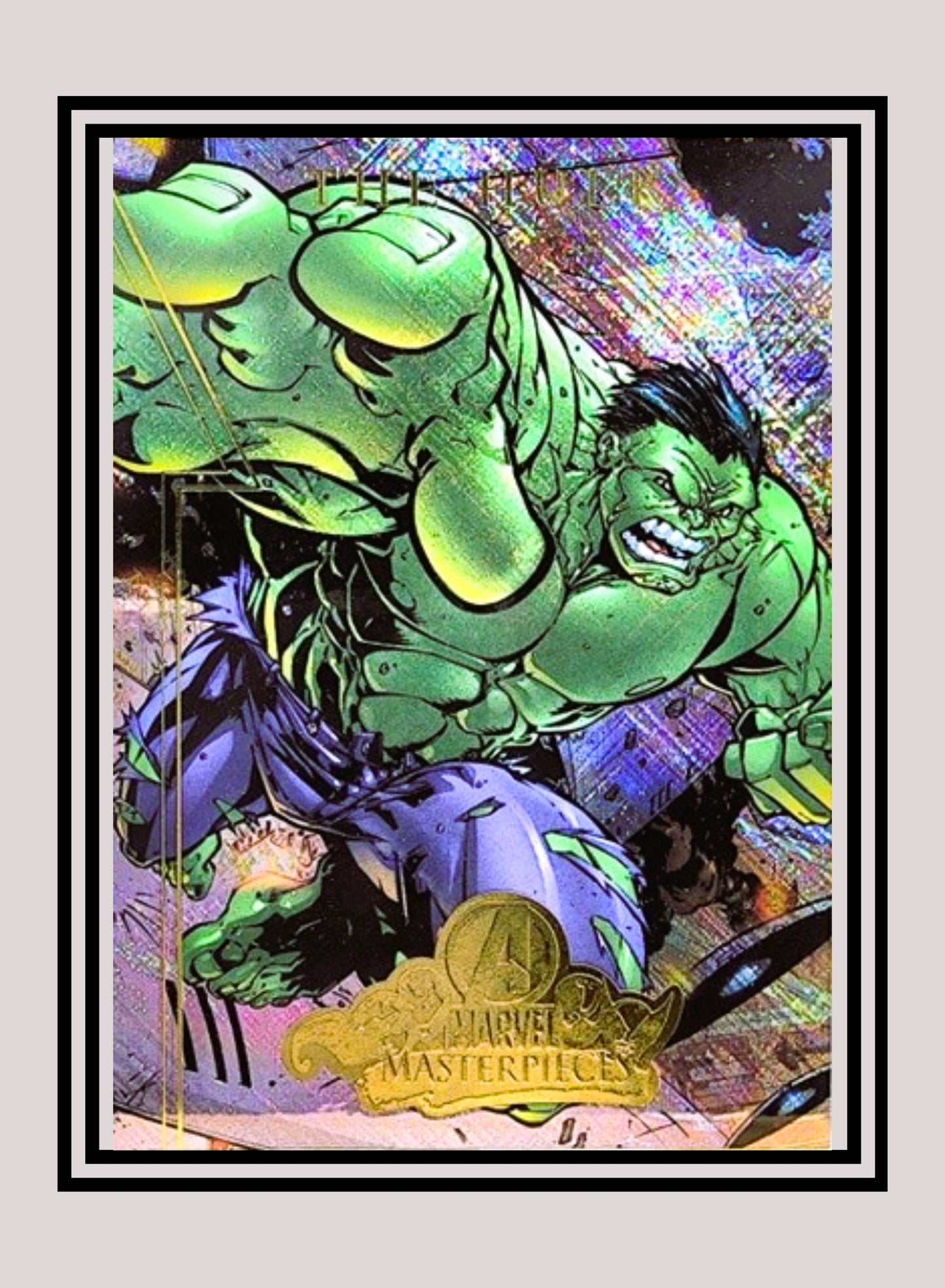 Marvel! 1x The Hulk - Avengers Checklist Holo (A4 - 2008 Upper Deck Marvel Masterpieces Series 2)