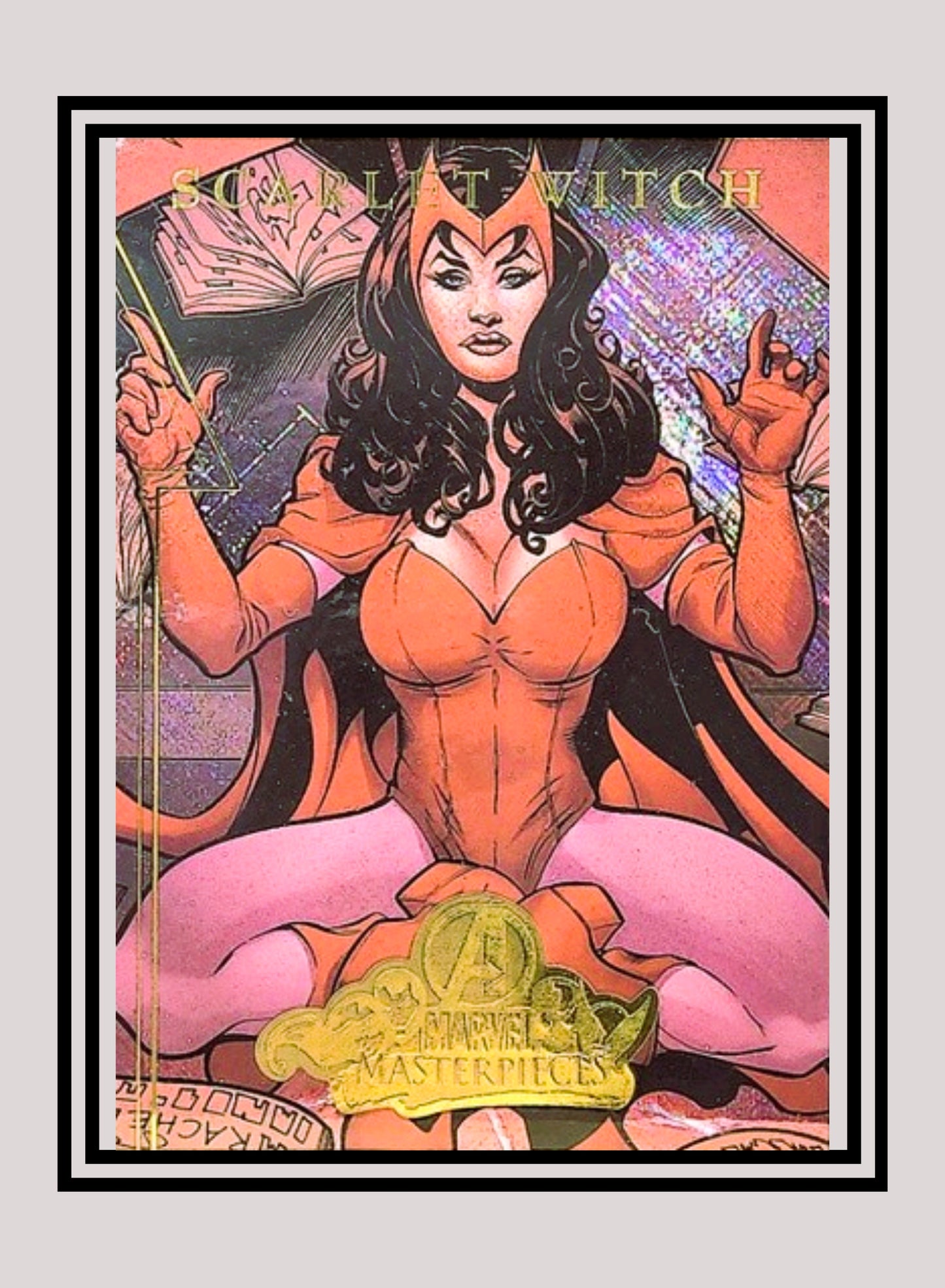 Marvel! 1x Scarlet Witch - Avengers Checklist Holo (A6 - 2008 Upper Deck Marvel Masterpieces Series 2)