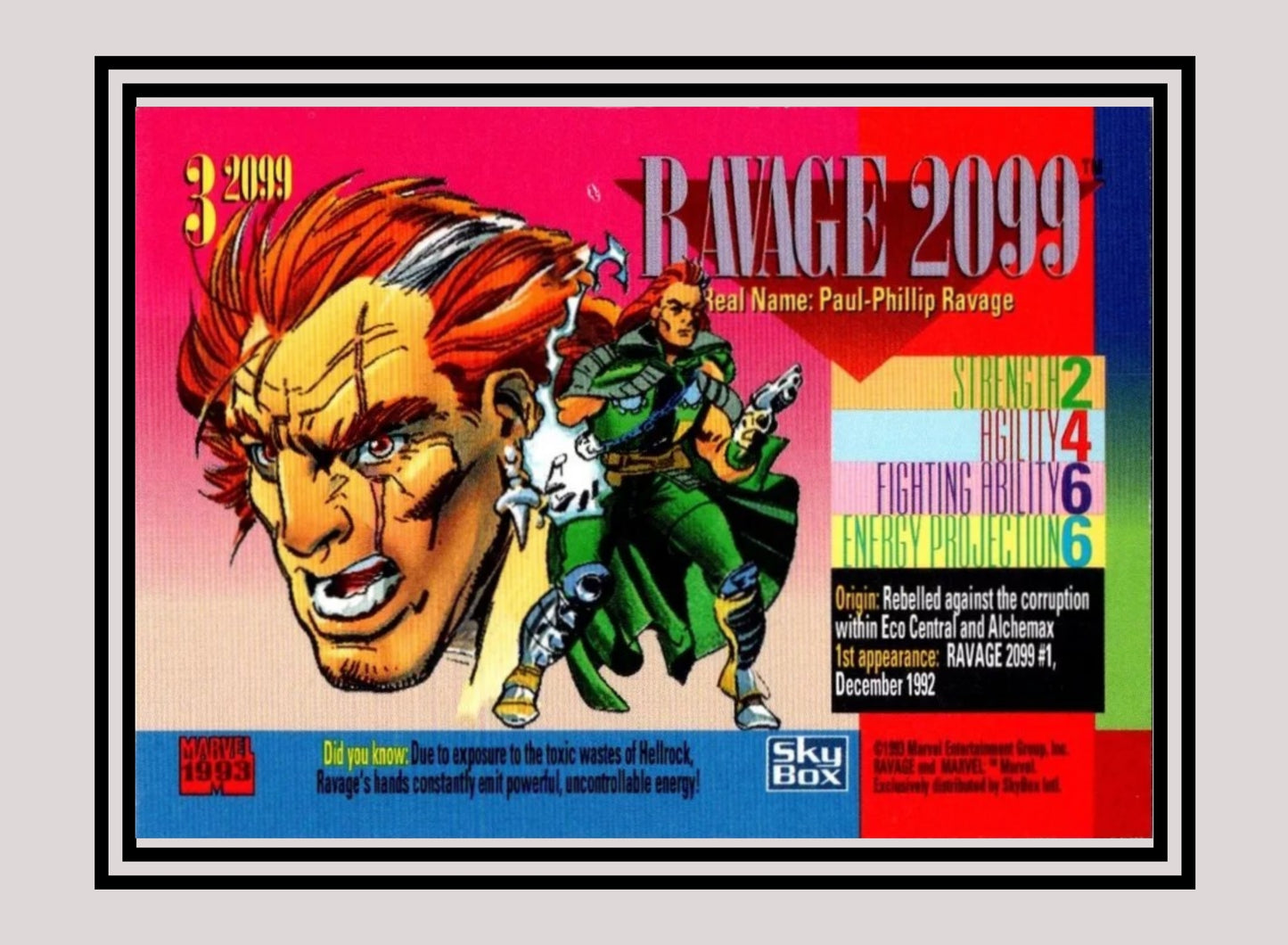 Marvel! 1x Ravage 2099 - Red Foil (#3 - 1993 Marvel Universe Series 4)