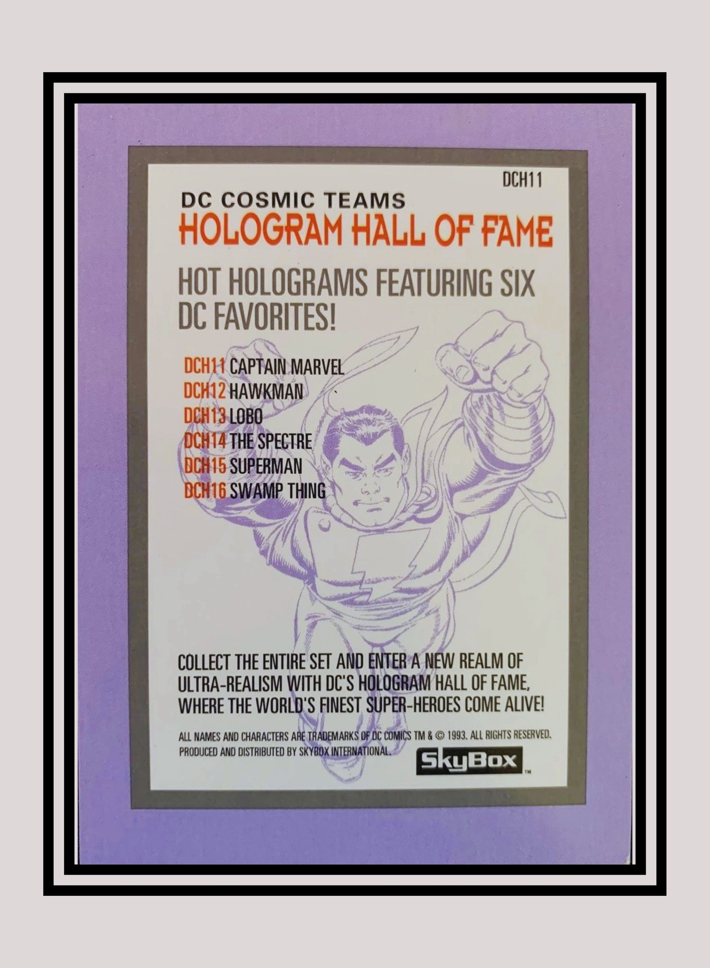 DC! 1x Captain Marvel - Hologram (DCH11 - 1993 Skybox DC Cosmic Teams)