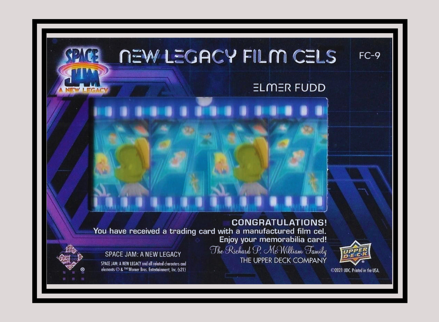 1x Elmer Fudd - Film Cels (FC-9 - 2021 Upper Deck Space Jam: A New Legacy)