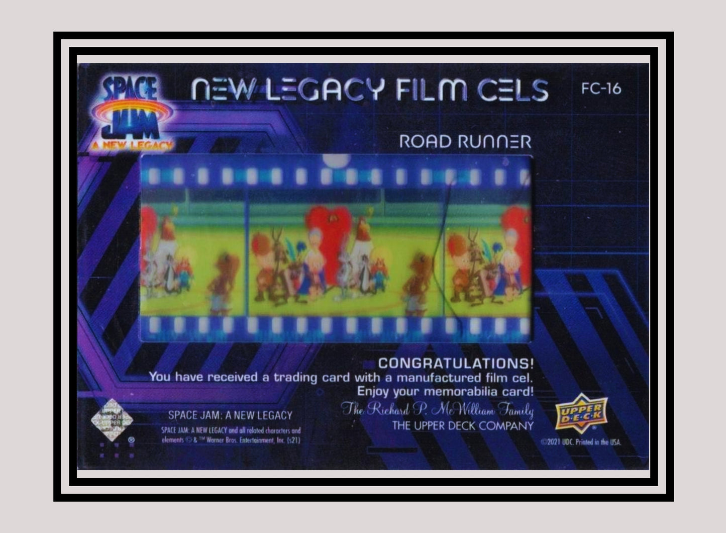 1x Road Runner - Film Cels (FC-16 - 2021 Upper Deck Space Jam: A New Legacy)