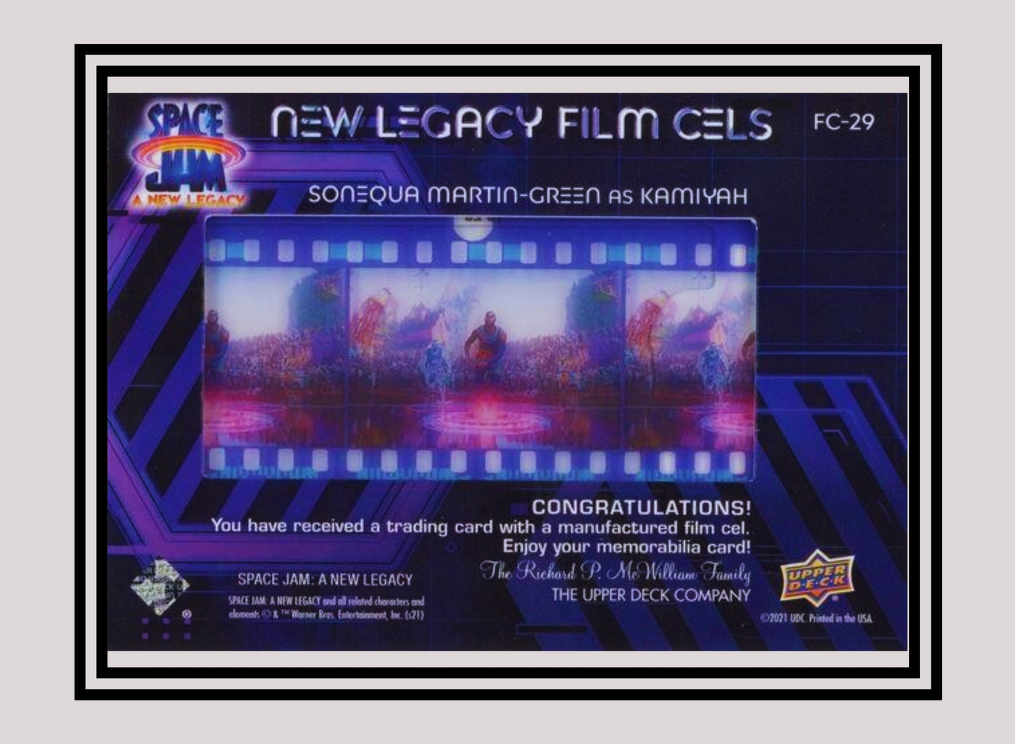 1x Sonequa Martin-Green as Kamiyah - Film Cels (FC-29 - 2021 Upper Deck Space Jam: A New Legacy)