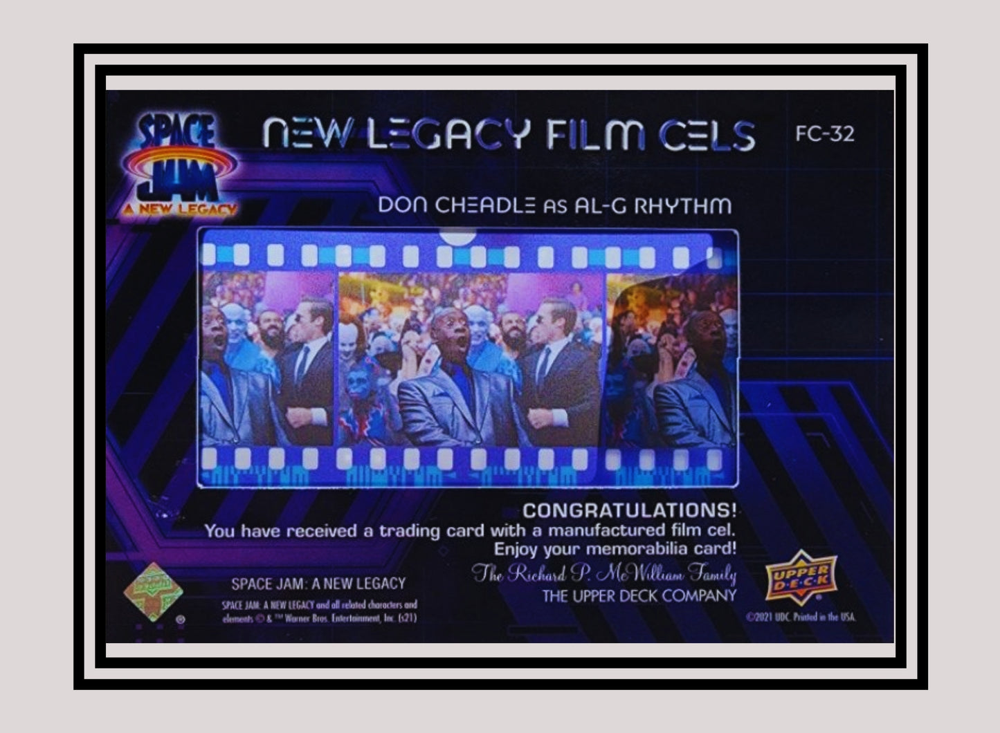 1x Don Cheadle as Al G. Rhythm - Film Cels (FC-32 - 2021 Upper Deck Space Jam: A New Legacy)
