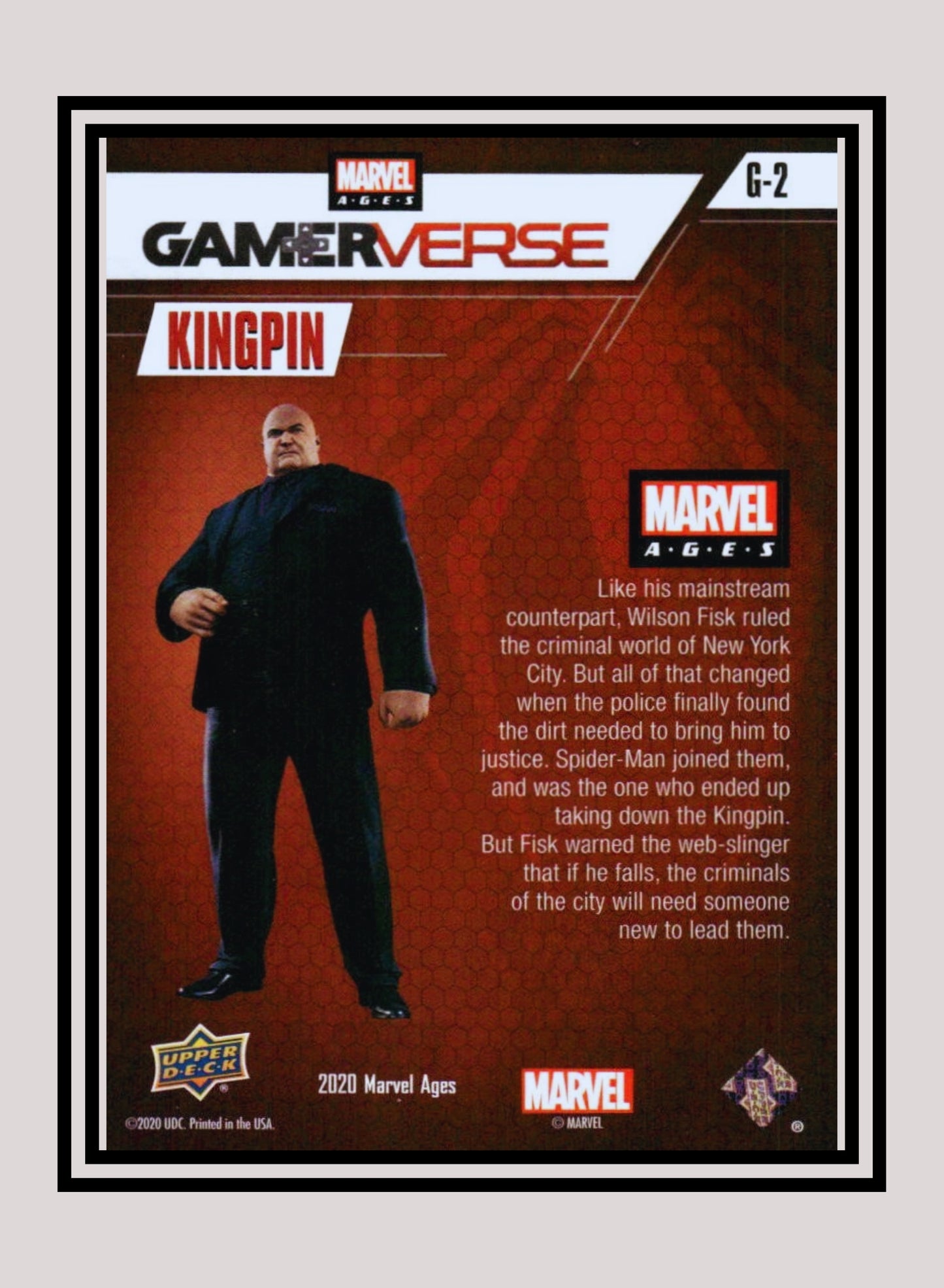 Marvel! 1x Kingpin - Inserts (G-2 - 2020 Upper Deck Marvel Ages)