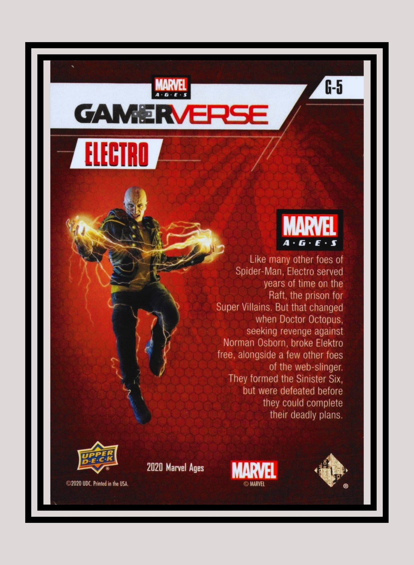 Marvel! 1x Electro - Inserts (G-5 - 2020 Upper Deck Marvel Ages)