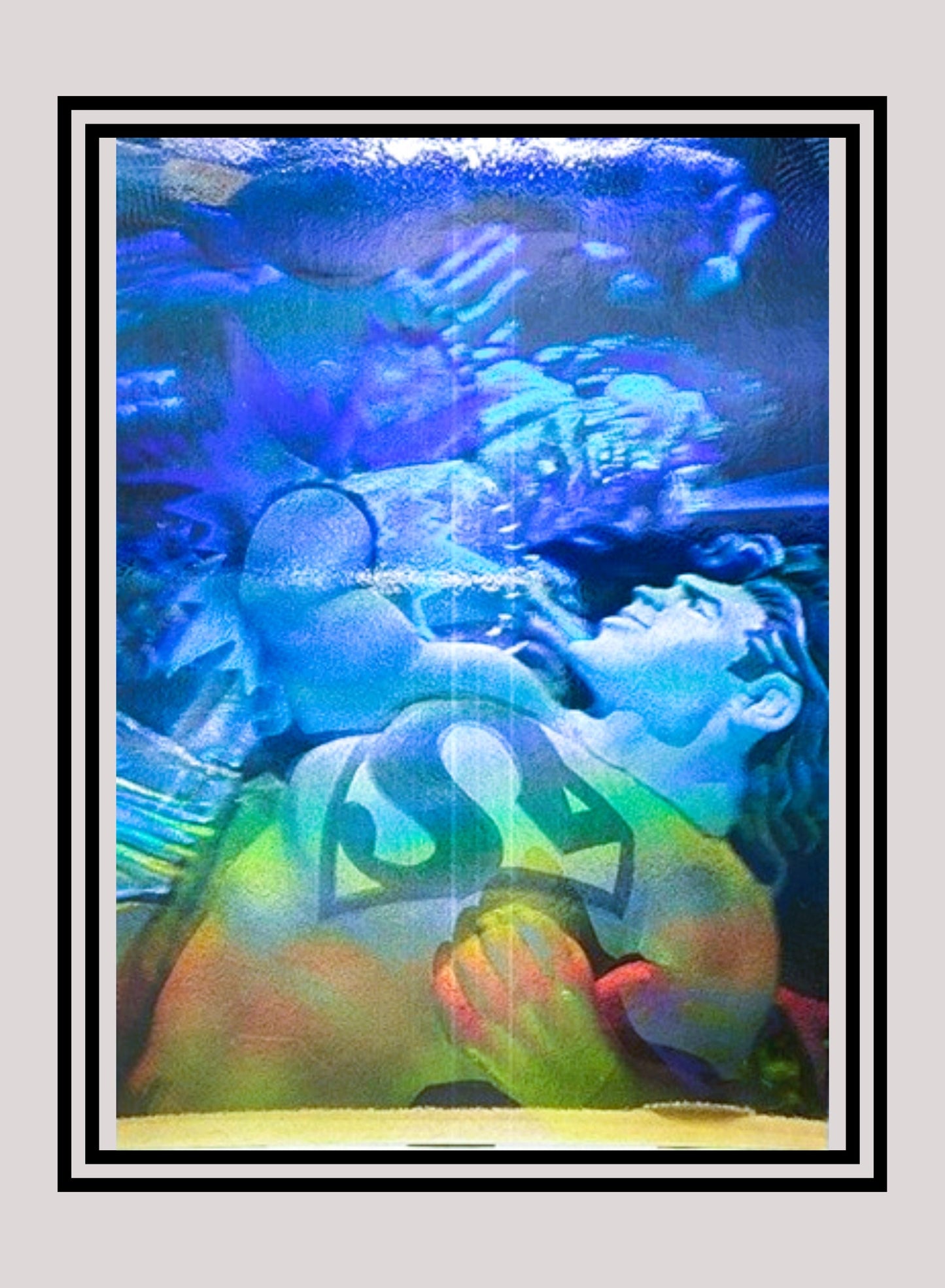 DC! 1x The Cyborg - Hologram Action (H1 - 1996 Fleer Superman Hologram Series)