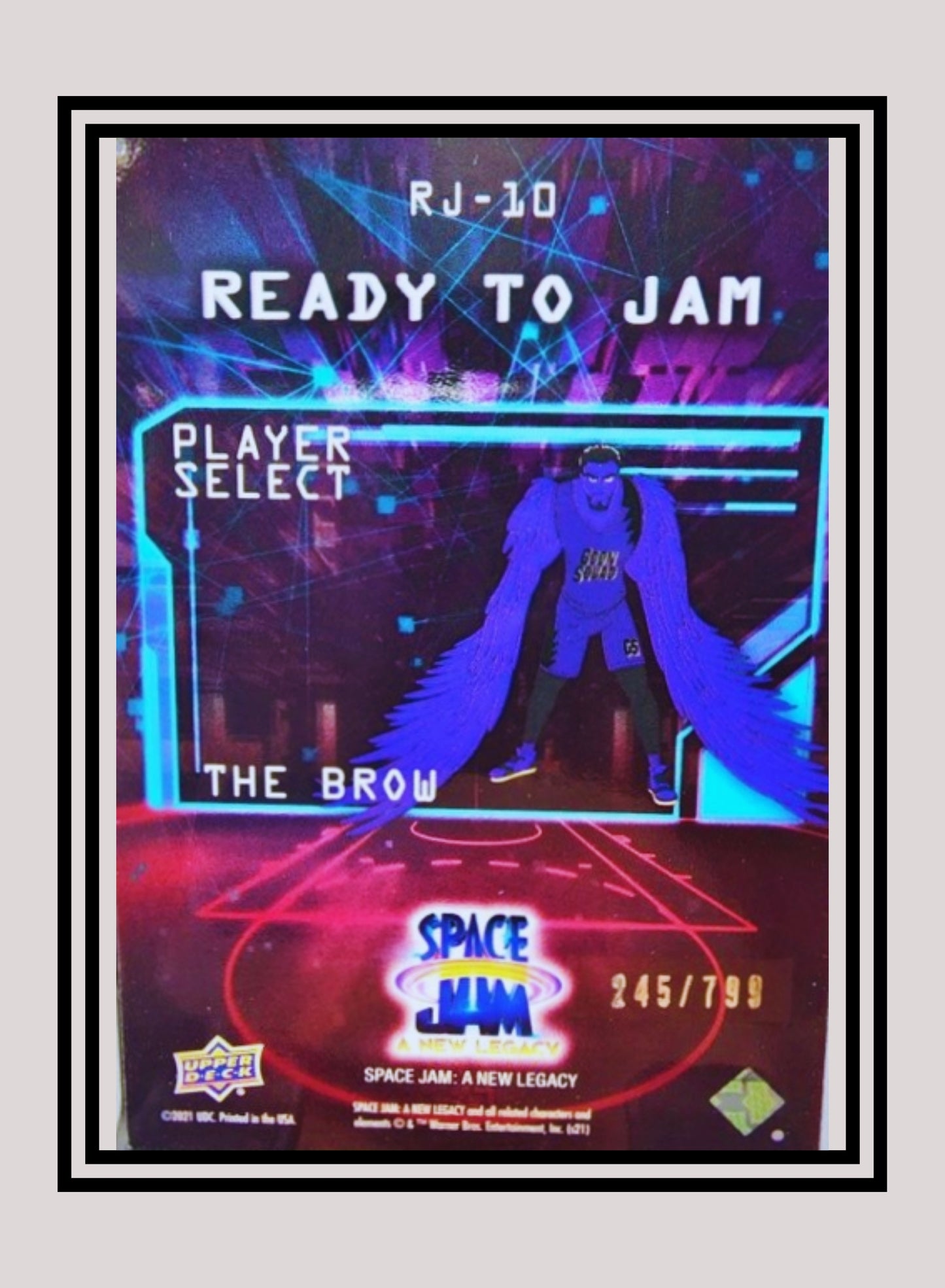 1x The Brow - Blue Foil 245/799 (RJ-10 - 2021 Upper Deck Space Jam: A New Legacy)