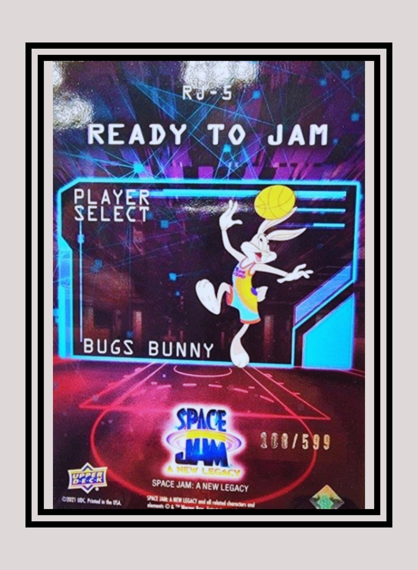 1x Bugs Bunny - Yellow Foil 106/599 (RJ-5 - 2021 Upper Deck Space Jam: A New Legacy)