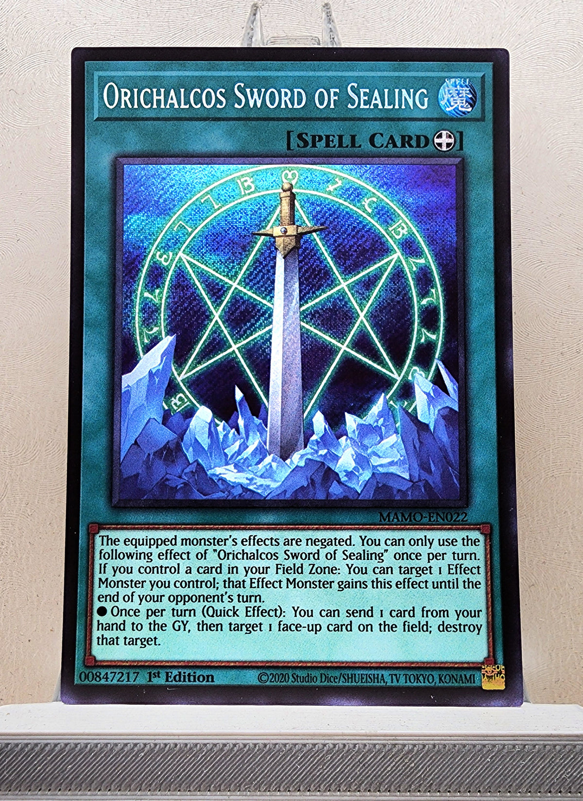 Yugioh! 1x Orichalcos Sword of Sealing (MAMO - Secret Rare) 1st Edition